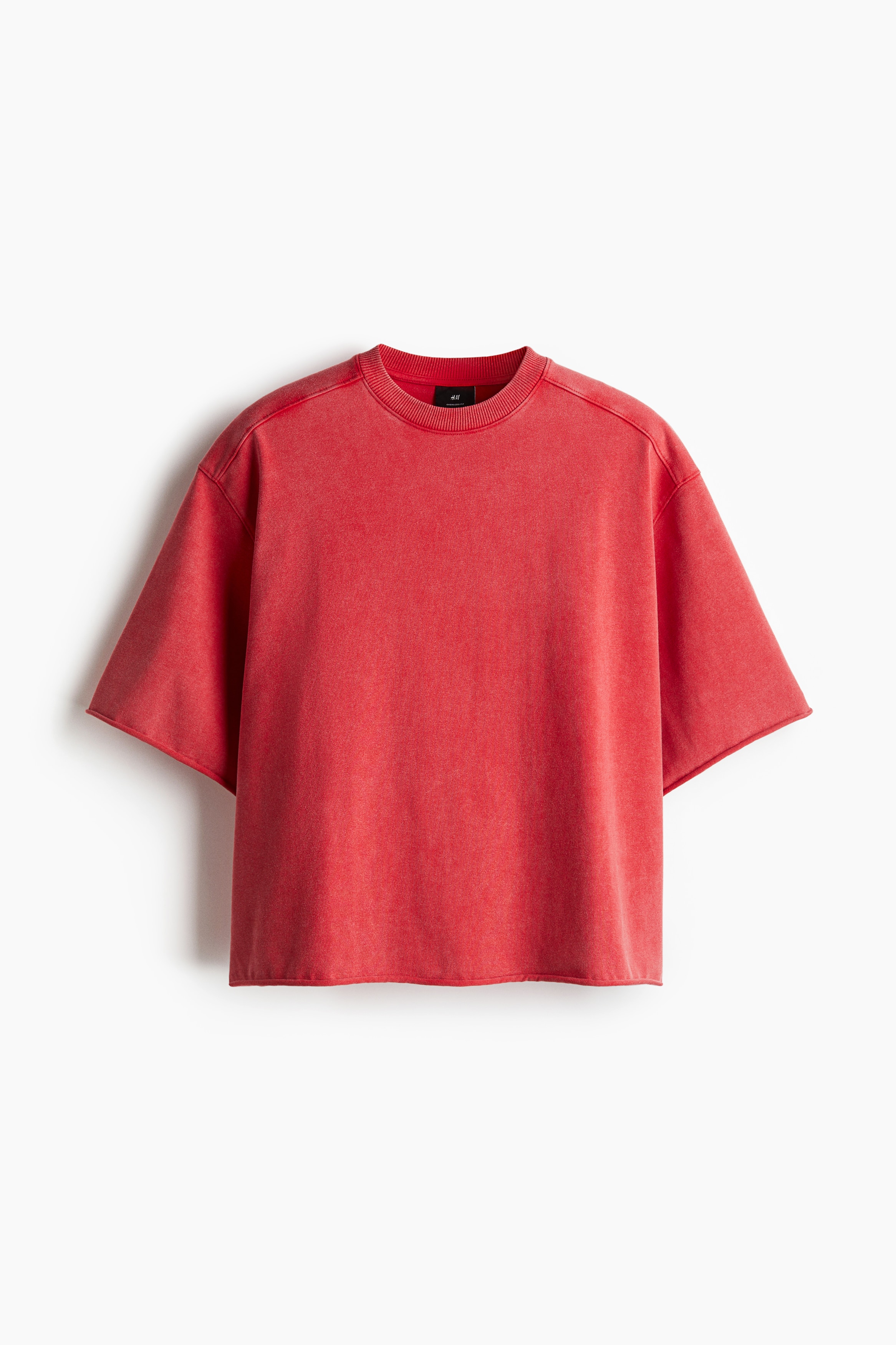 オーバーサイズフィットTシャツ - レッド - Men | H&M JP