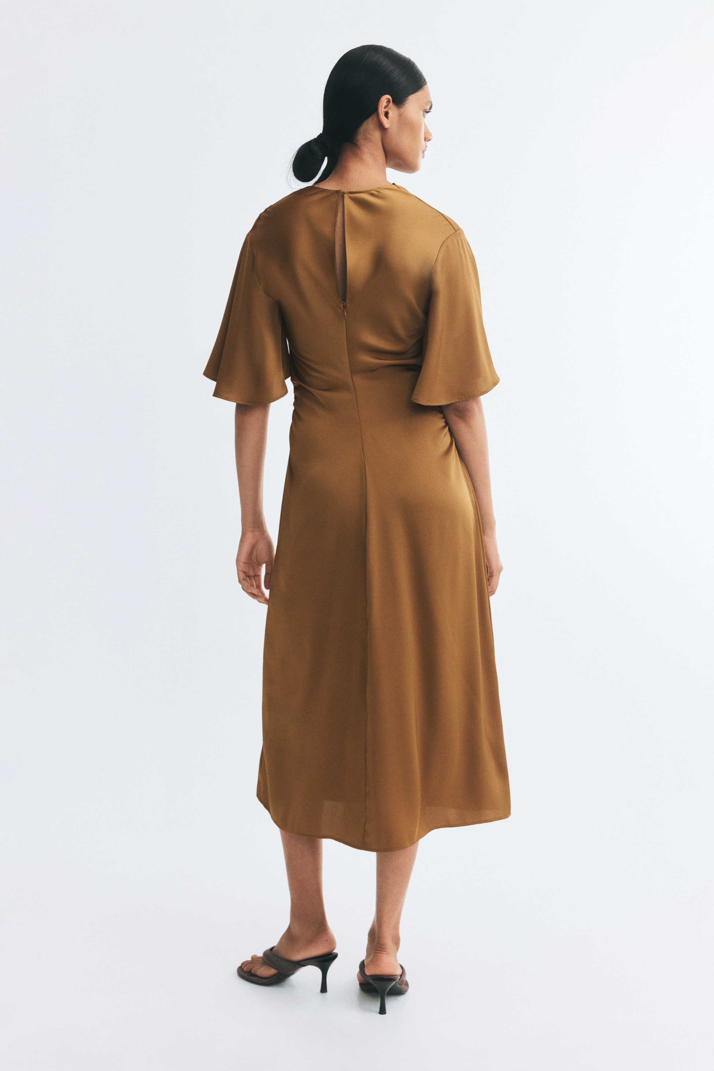 Draped Satin Dress thumbnail 5