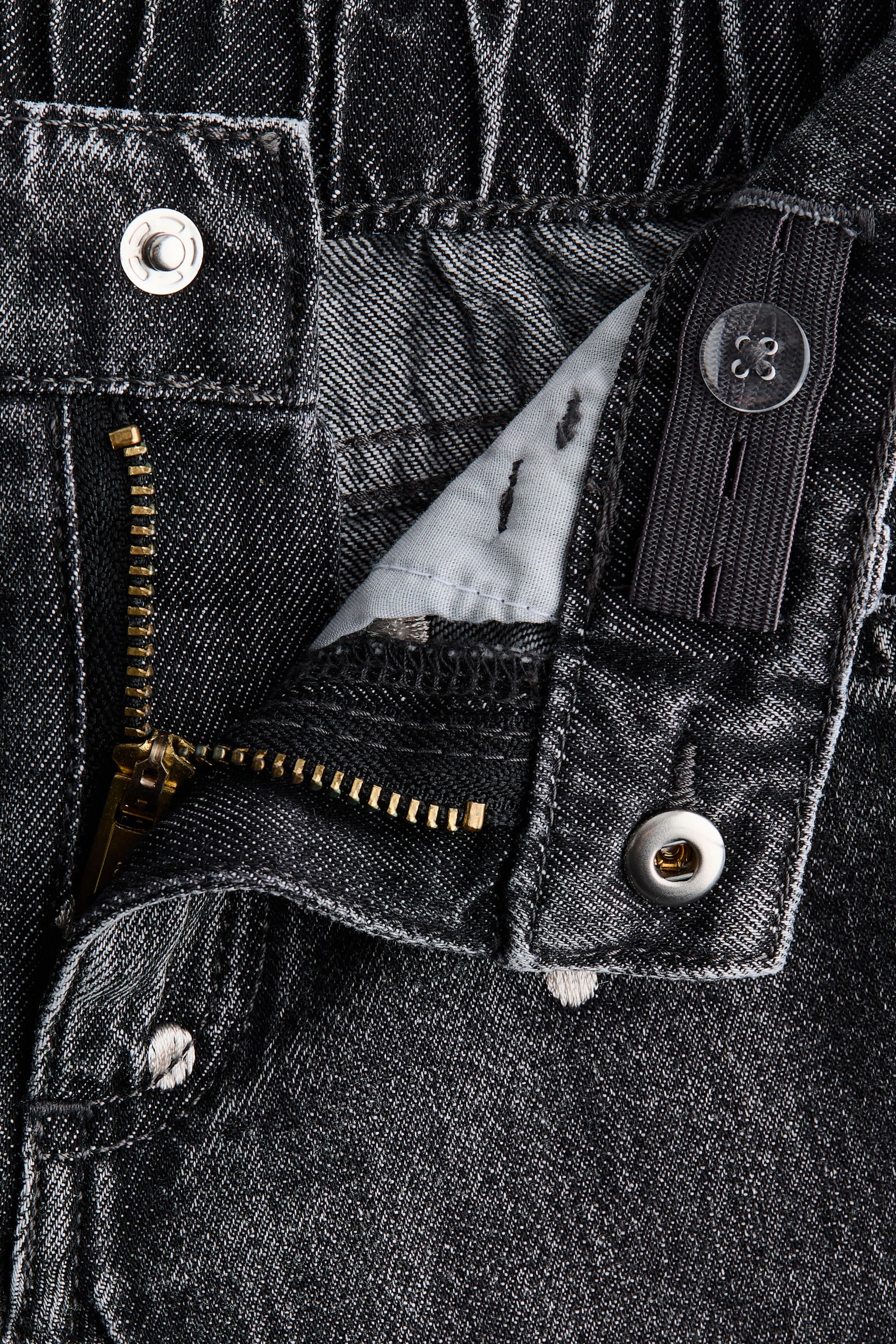 Motif- detail wide leg jeans - Denim black/Spotted/Light denim blue/Hearts/Light denim blue/Floral - 4