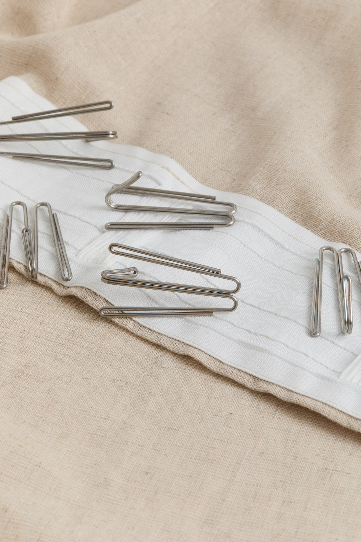 1-pack wide linen-blend curtain length - Beige/Sage green/Light blue/White - 3