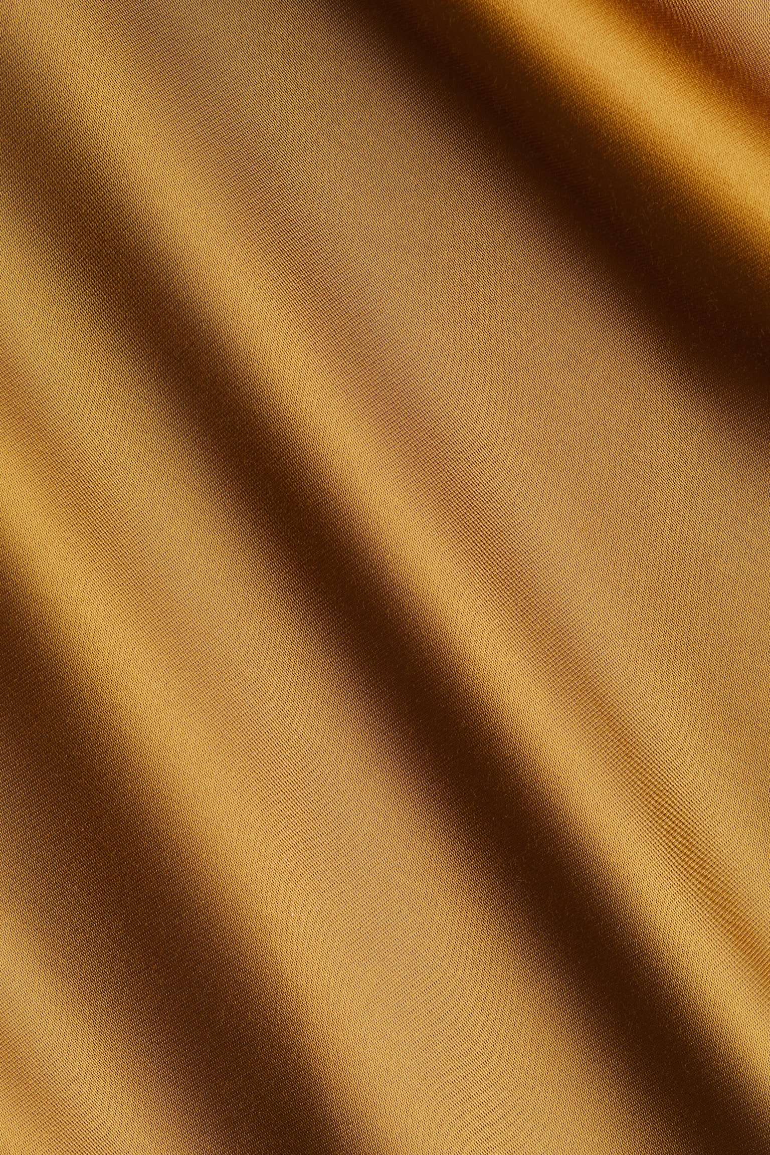 Satin midi skirt - Golden brown/Red - 3