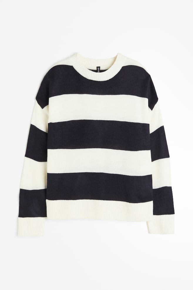 Jacquard-knit jumper - Navy blue/Striped/Cream/Striped/Cream/Striped/Cream/Striped/dc/dc/dc/dc - 2