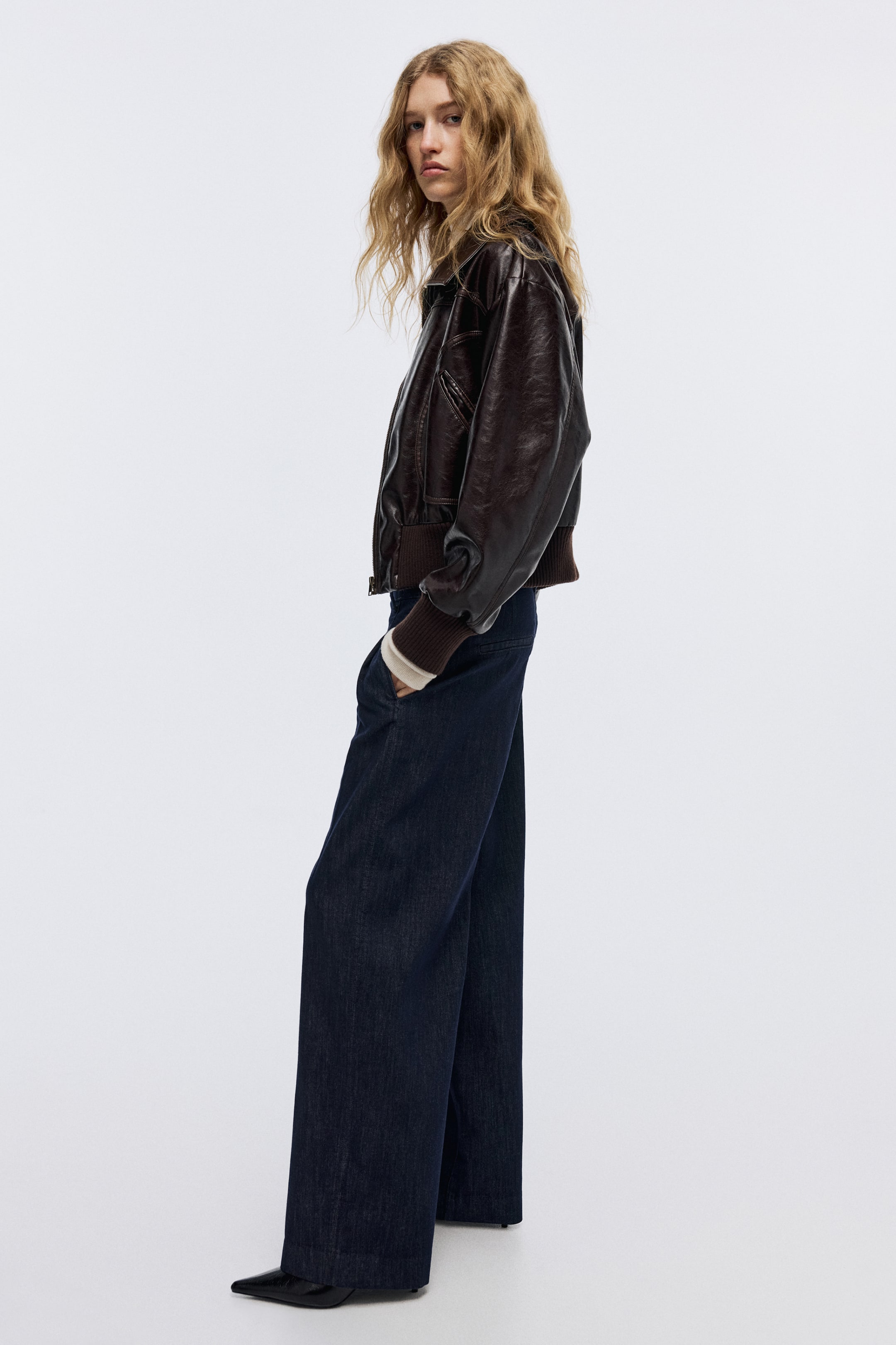 Ingrandisci l'immagine: Wide Regular Jeans - Blu denim scuro - DONNA | H&M CH 4