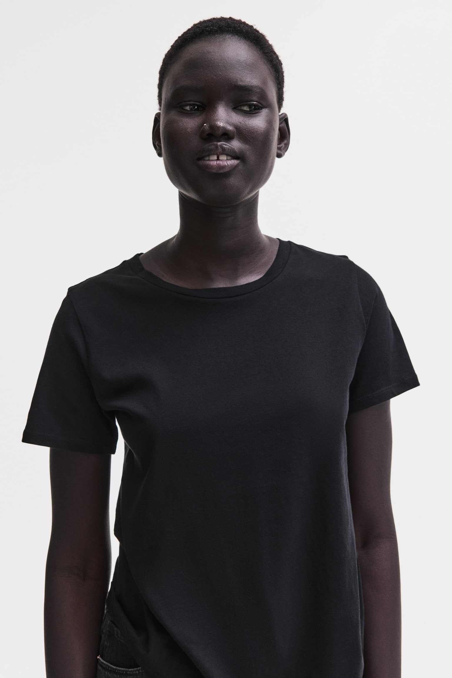 טישירט כותנה - שחור - 5