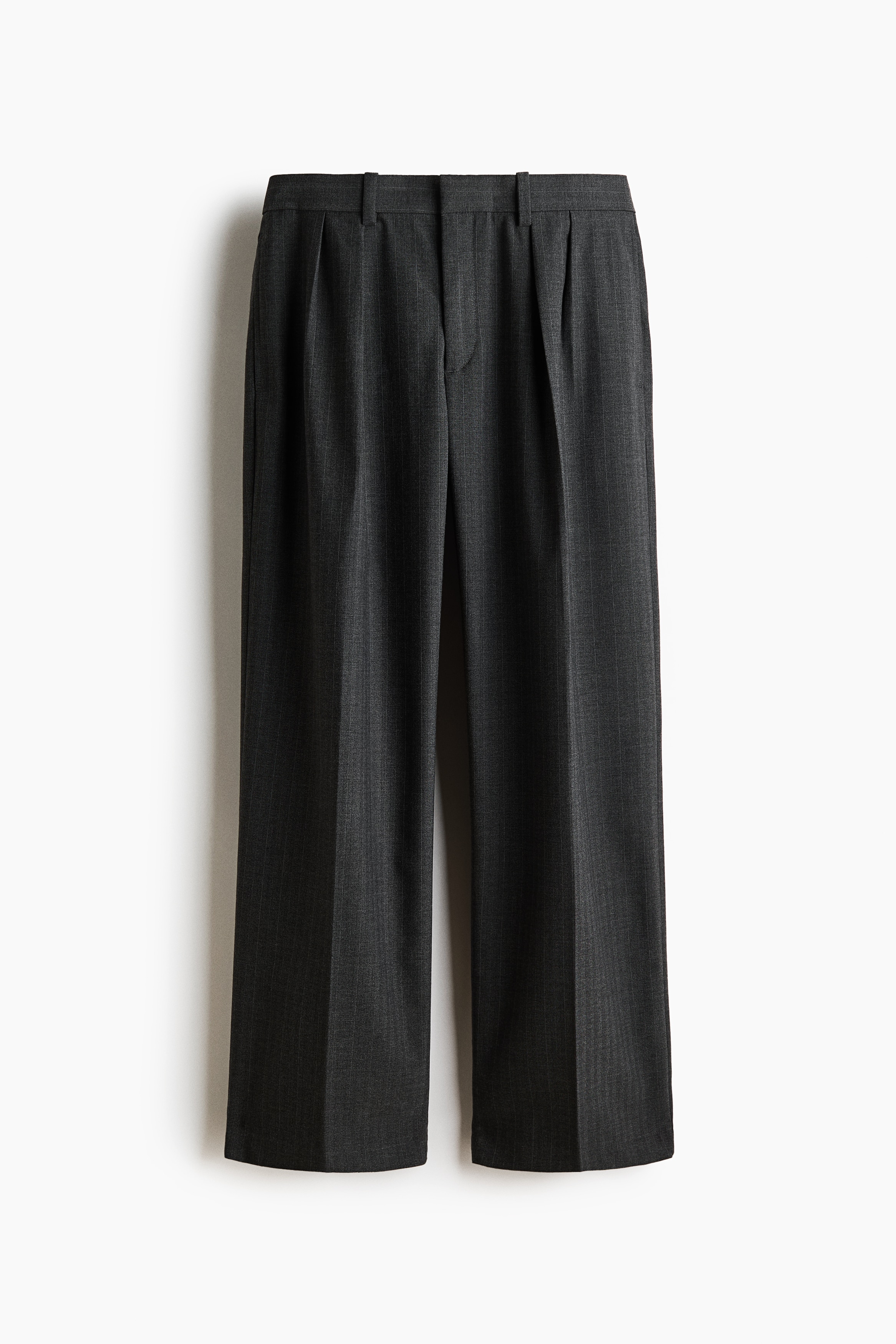 Pantalon ample sur mesure - Gris foncé/motif chevron/Brun/rayé