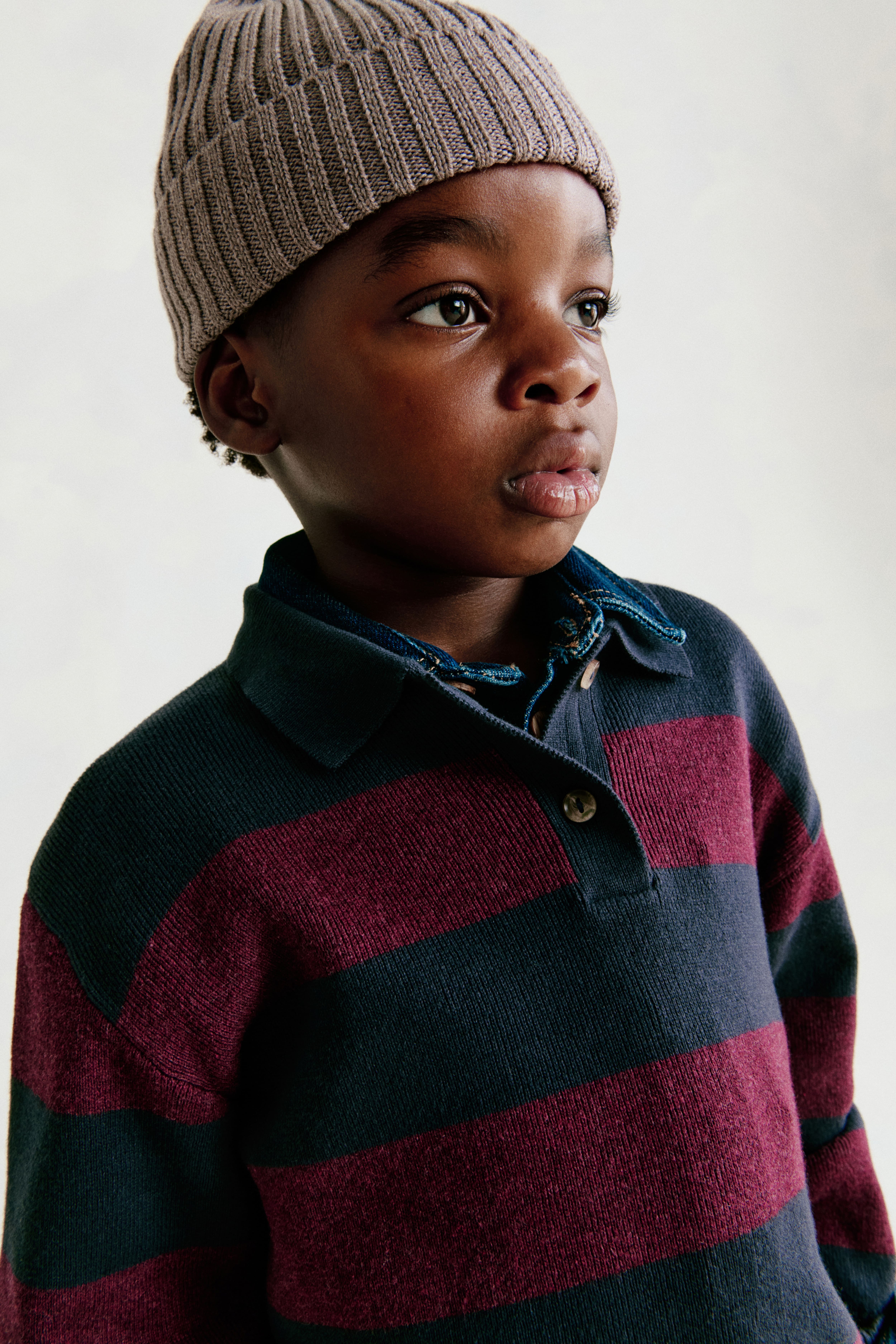 Cotton-Knit Polo Sweater