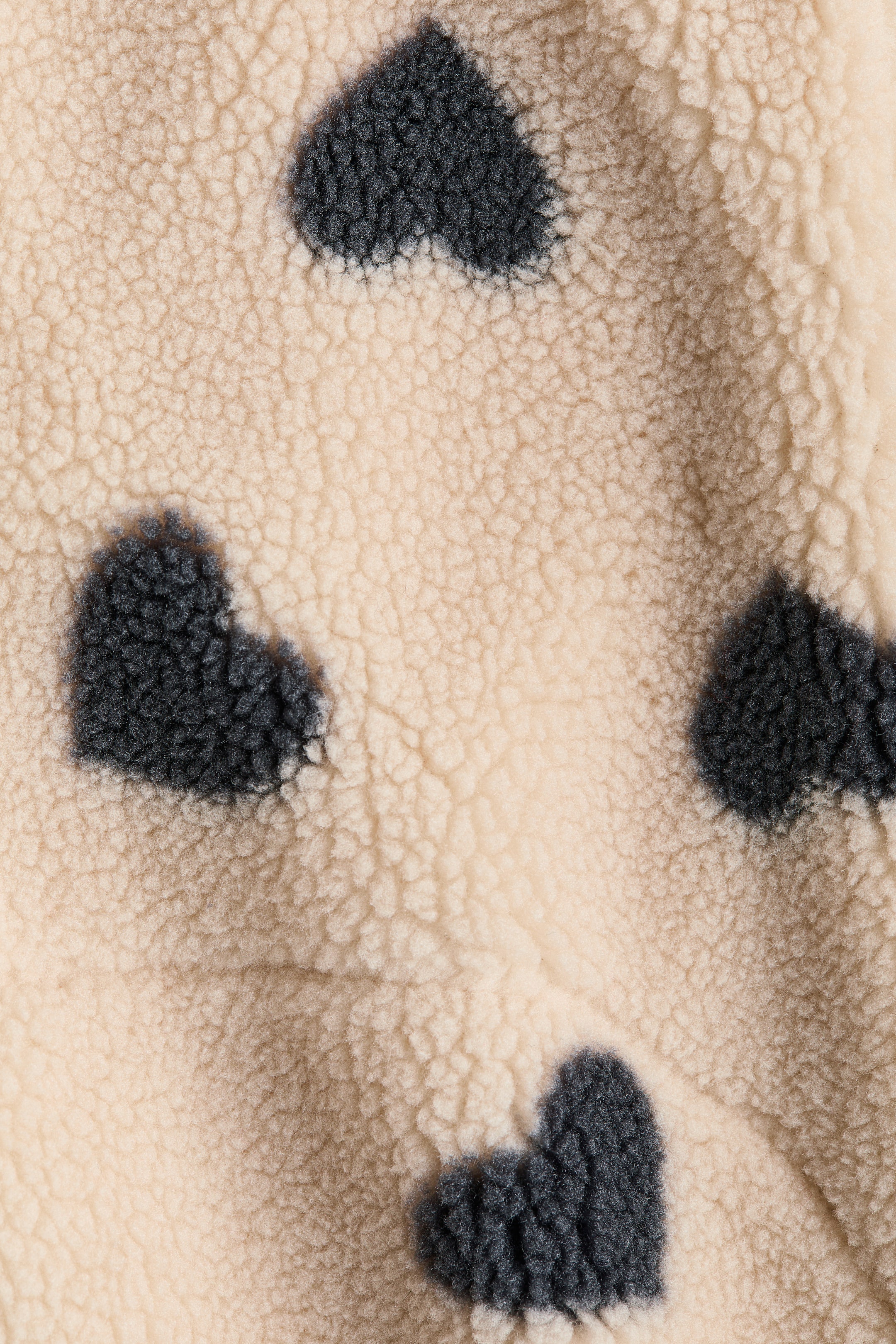 Näytä suurempi kuva: Teddytakki - Beige/Mustat sydämet - Kids | H&M FI 2