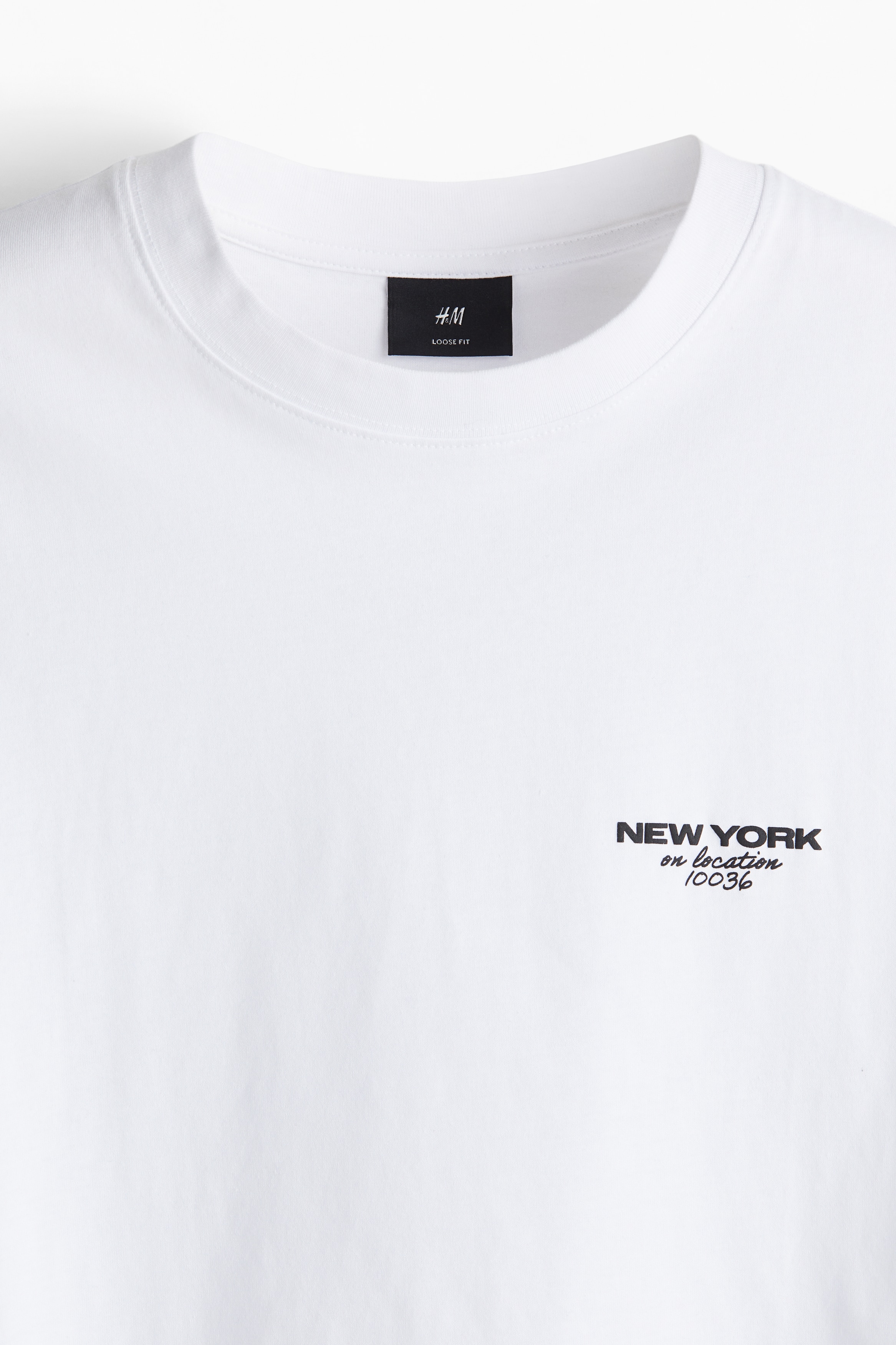 Men's White/palm trees Loose Fit Printed T-shirt | H&M CA