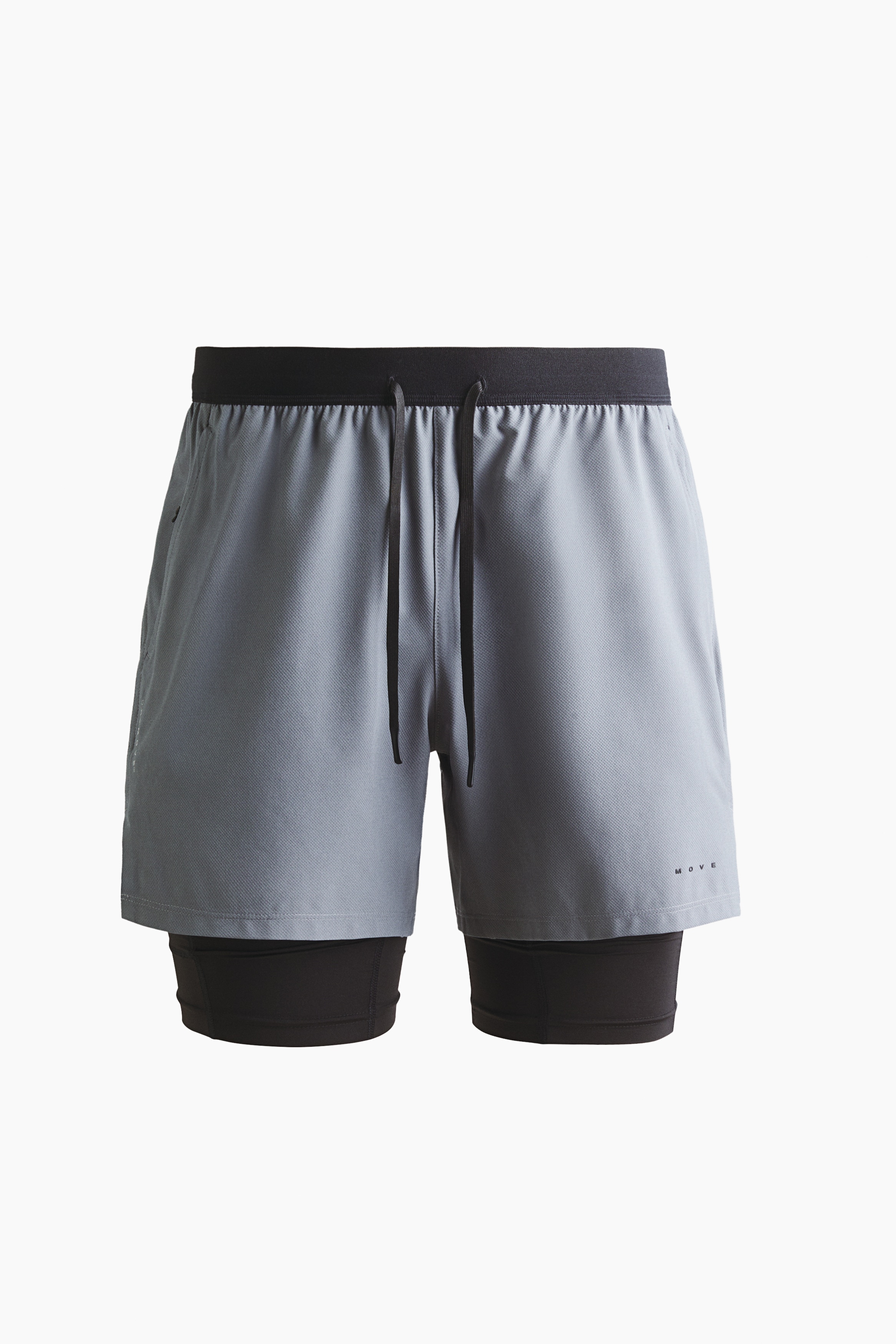 Double-Layered Sports Shorts with DryMove™ - Dusty gray/Dark gray/Beige/black/Dusty green/Burgundy