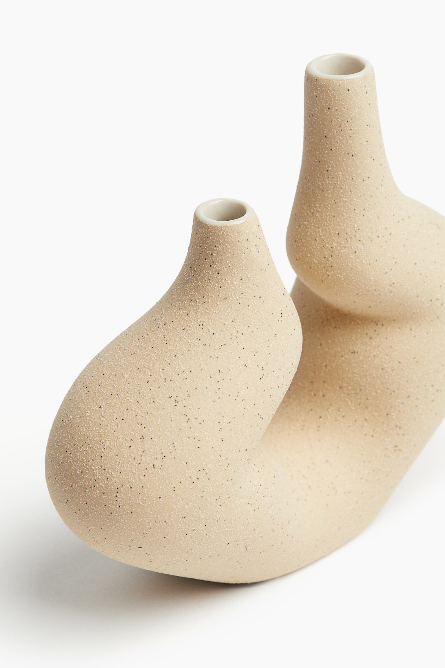 Small stoneware vase - Beige/Dark grey - 2