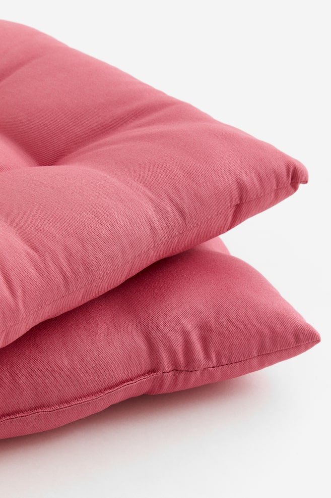 2-pack cotton seat cushions - Deep pink/Dark greige/Anthracite grey/White/dc/dc - 2