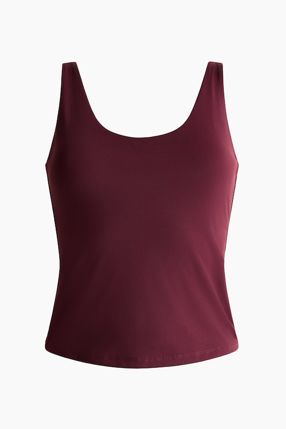 Женский топ H&M Move Sports Tank Top with SculptMove™, цвет: Вишнёвый красный