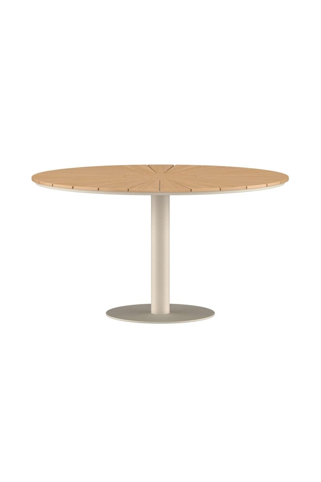 Table À Manger Ronde Croft - Aluminium, Beige - 1