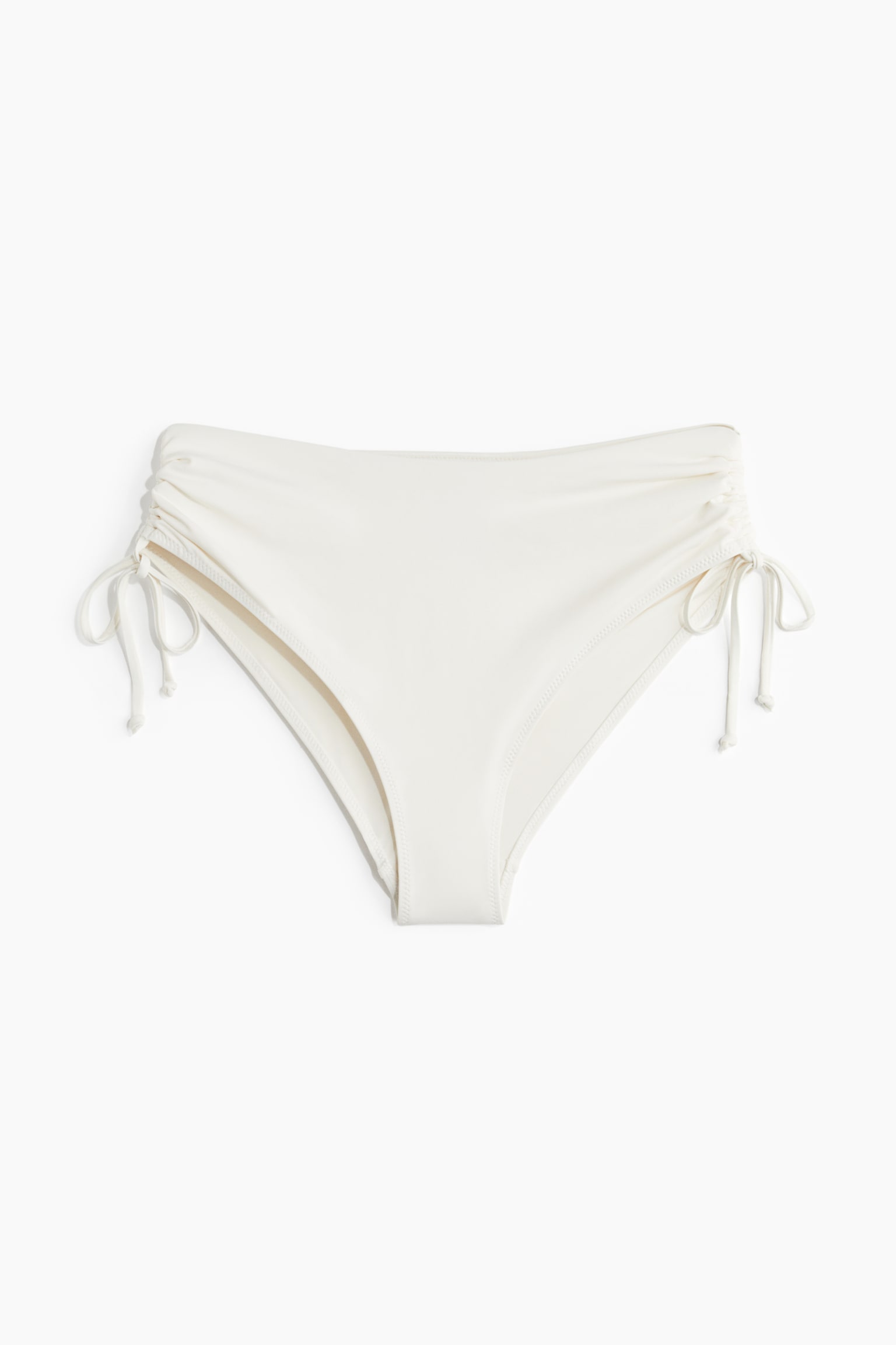 Drawstring-detail bikini bottoms - White/Black/Red/White/Black - 2