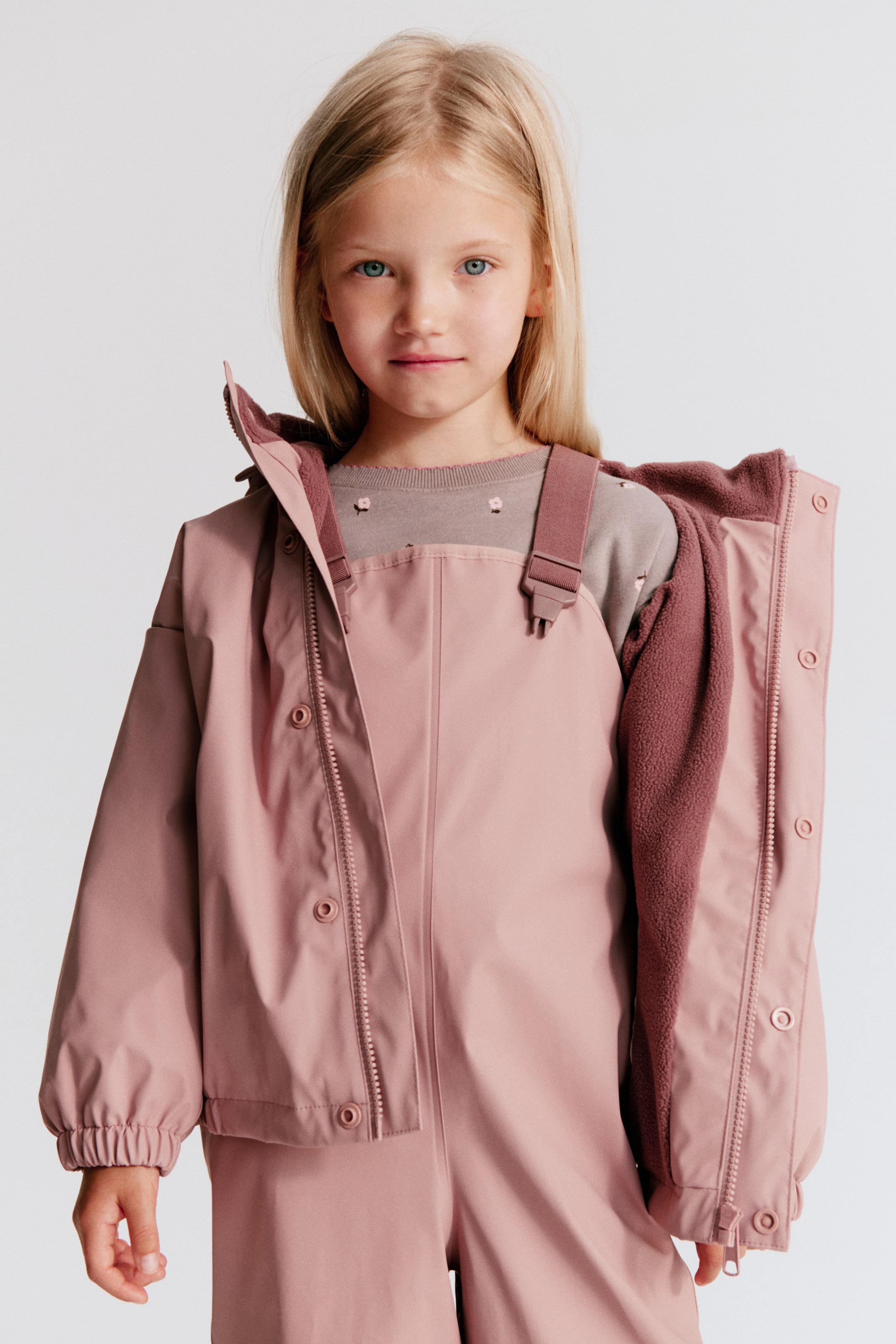 Fleece-Lined Rain Jacket