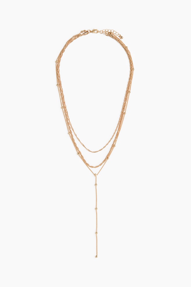 Mehrreihige Halskette - Goldfarben - 1