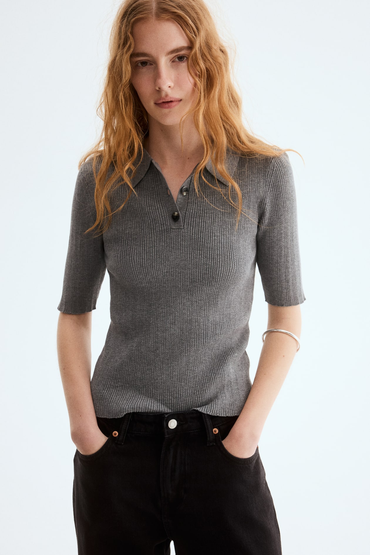 Pointelle-Knit Top - image 2