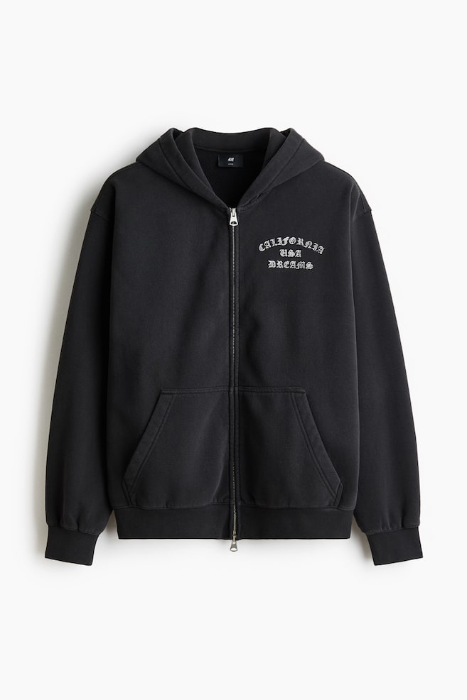 Hoodiejacke in Loose Fit - Schwarz/California/Dunkellila/Studio resort - 1