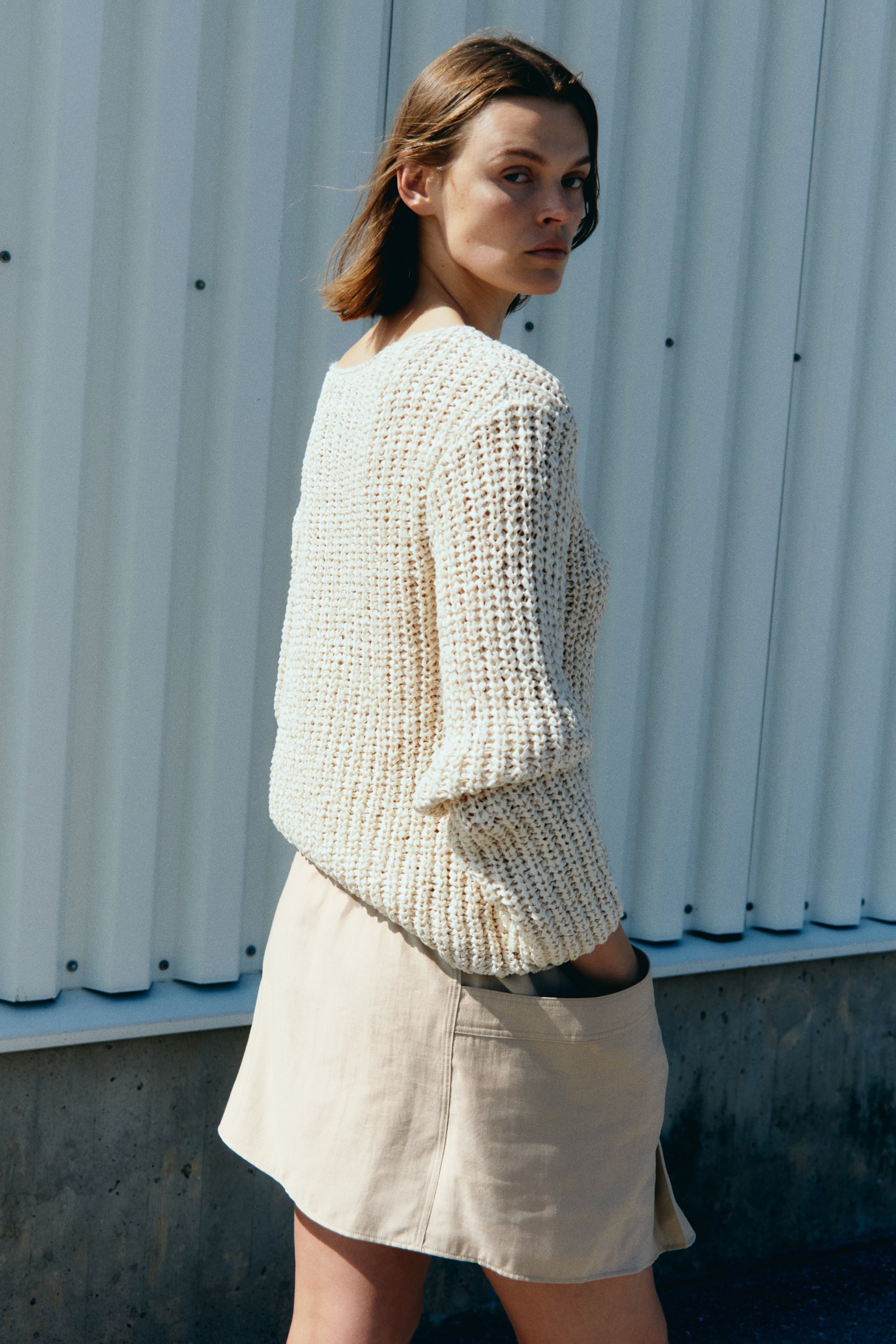 Lyocell-Blend Drawstring Skirt