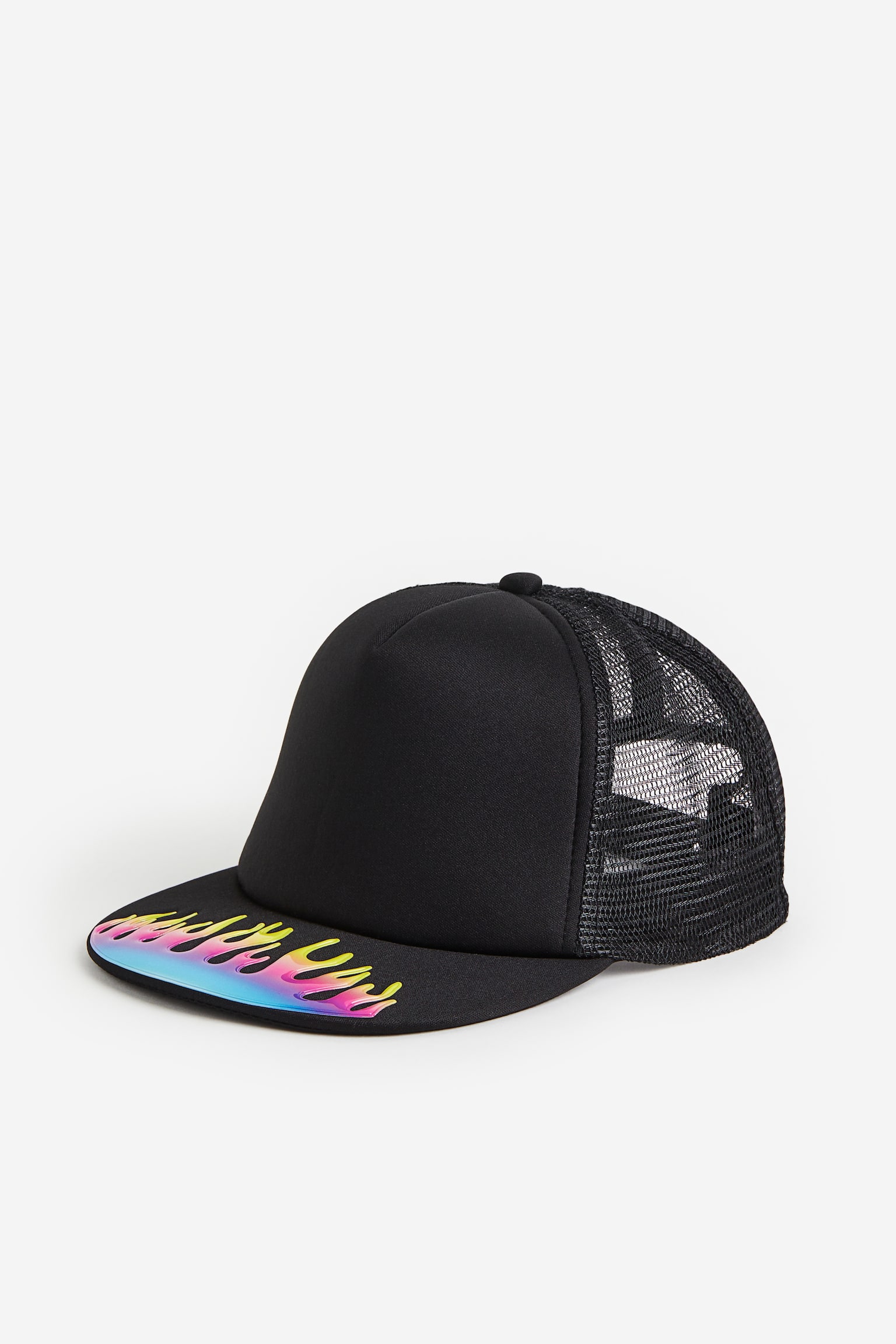 Appliqué Cap - Black/Flames - 1