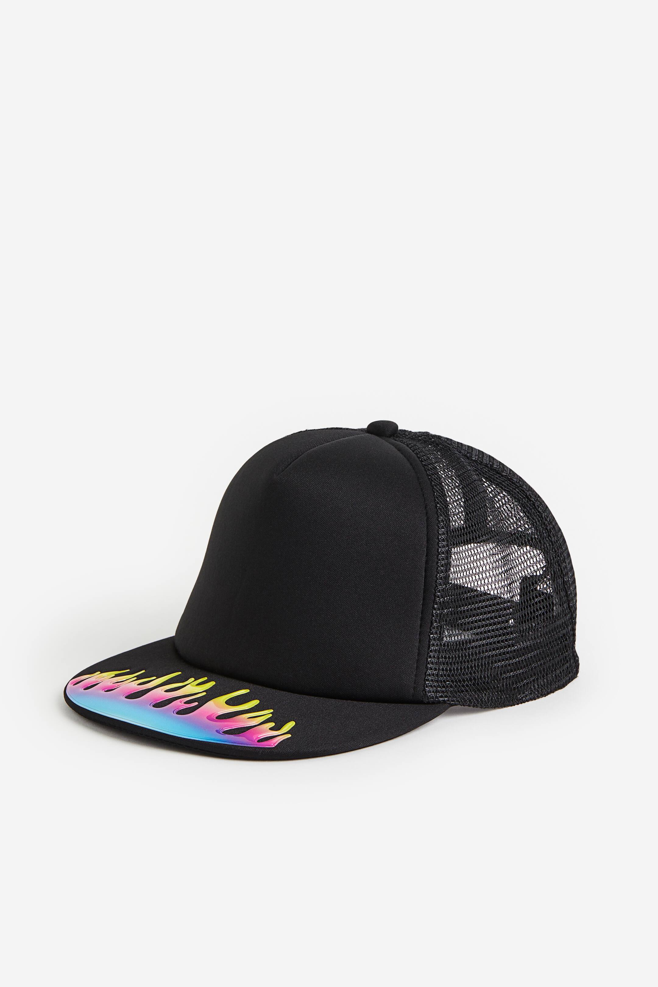 View larger image: Appliqué Cap - Black/Flames - Kids | H&M AU 1