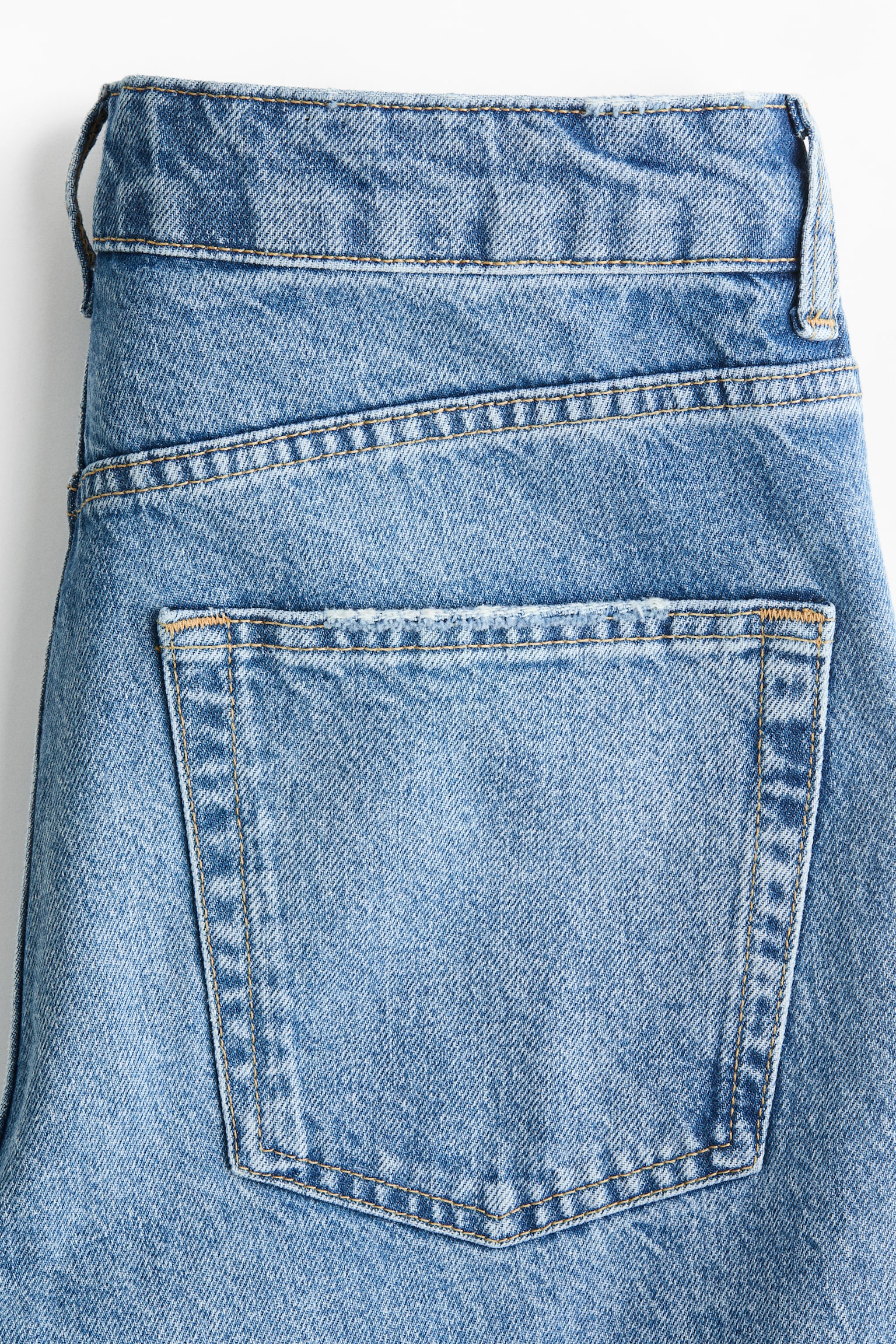 Mom High Waist Ankle Jeans - Denimblå/Grå - 5