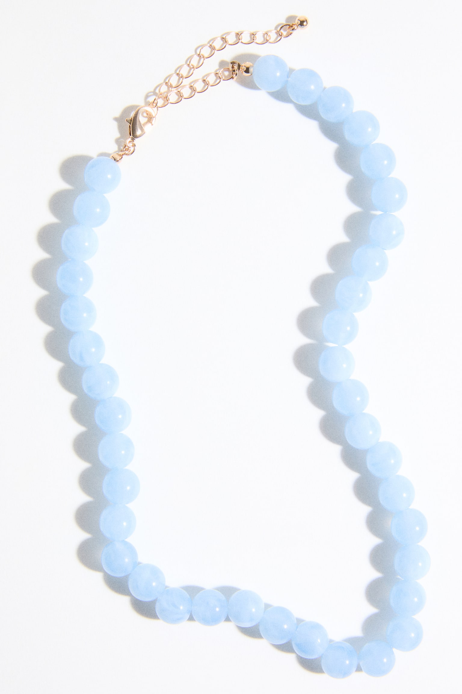 Beaded necklace - תכלת/אדום/ורוד - 1