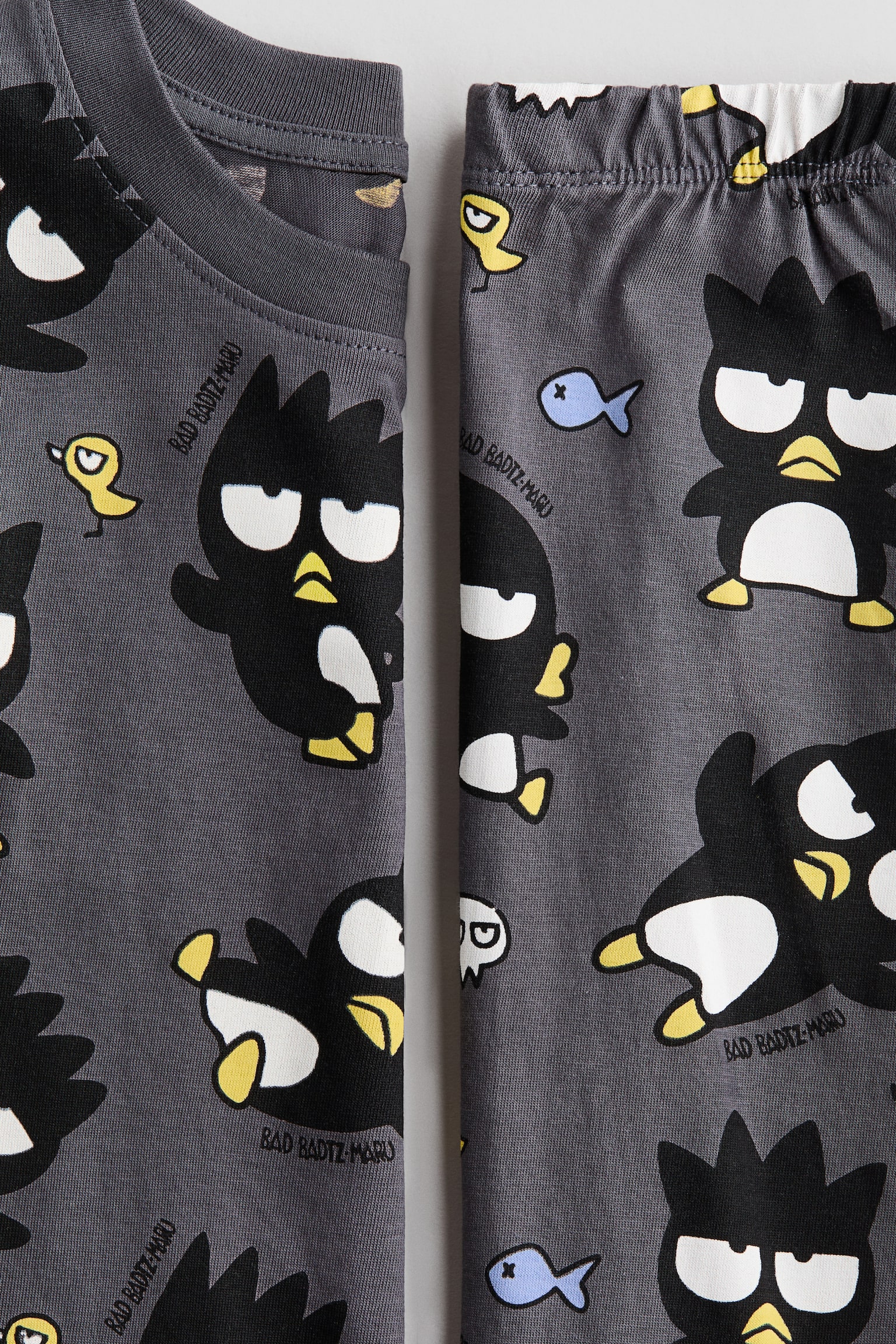 Printed cotton pyjamas - Dark gray/Badtz-Maru/White/Pochacco/Yellow/Pompompurin - 3