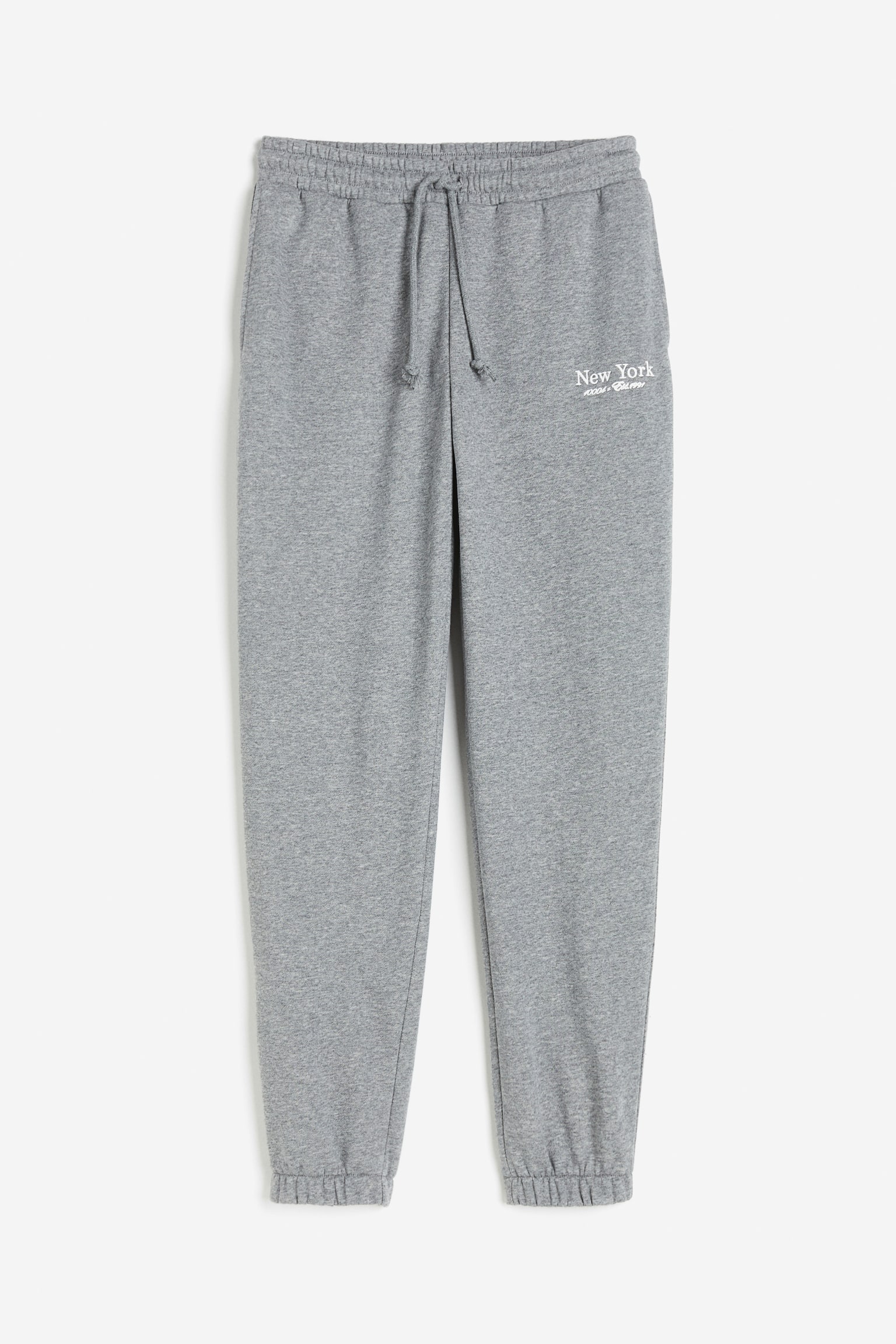 Text Design Track Pants - Grey marle/New York - 1