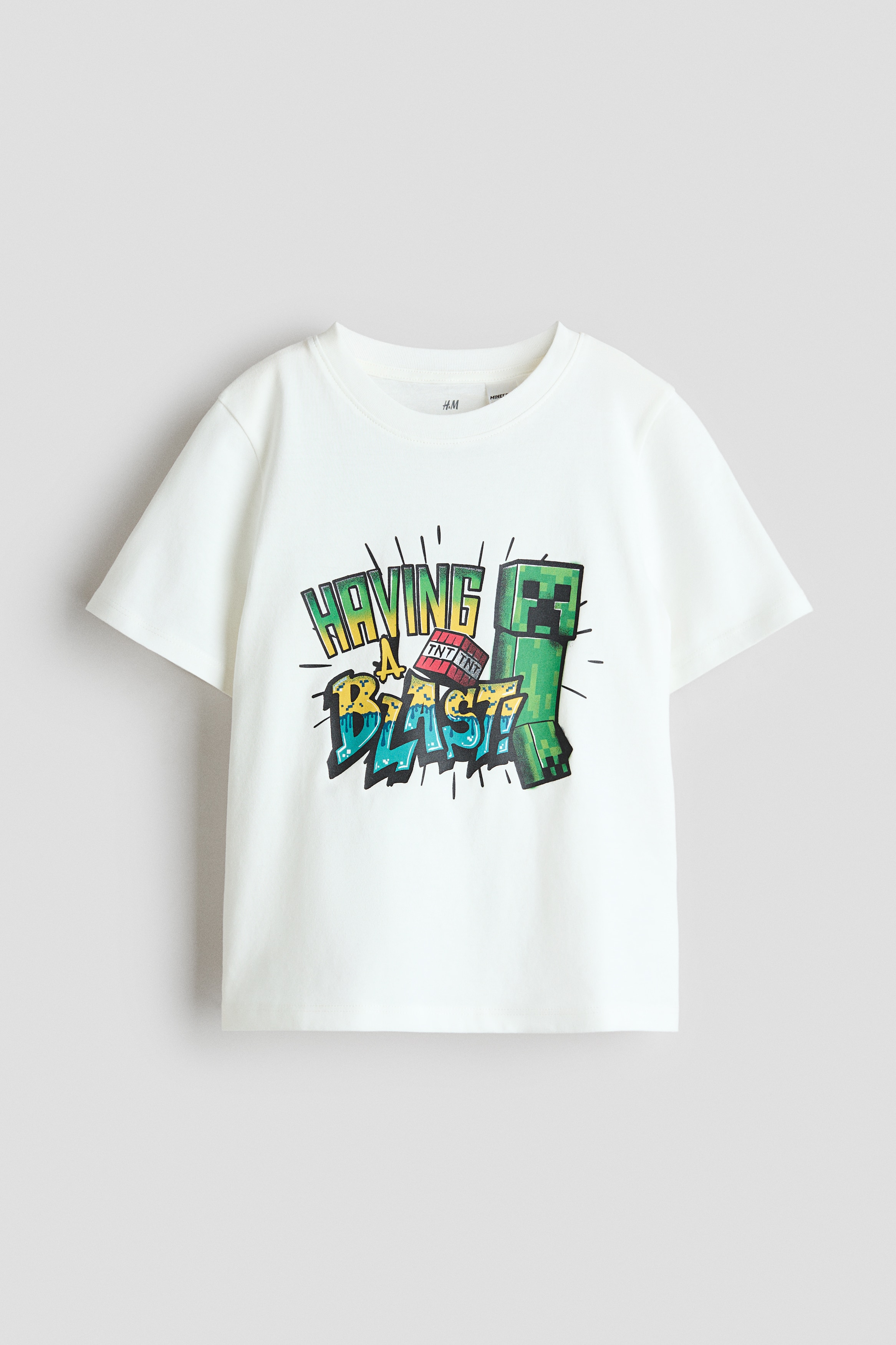 Printed T-shirt - White/Minecraft/Light green/Minecraft/Black/Minecraft