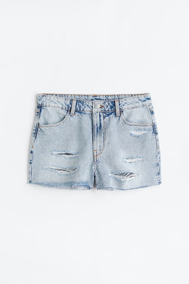 Shorts en denim de algodón - Azul denim claro/Azul denim - 1