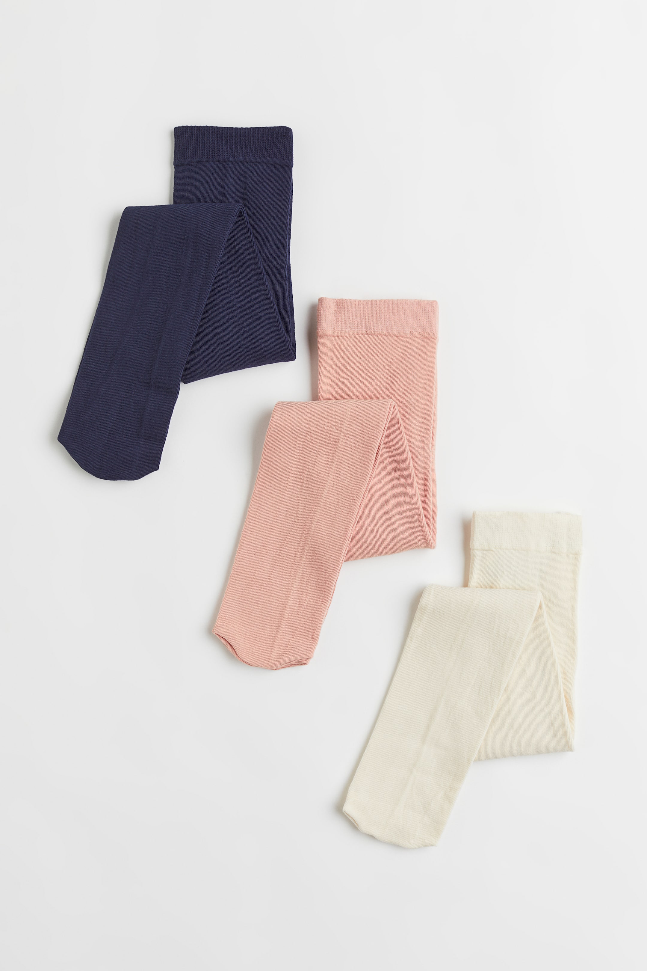 Größeres Bild ansehen: 3-Pack Feinstrick-Strumpfhosen - Marineblau/Rosa/Hellbeige - Kids | H&M DE 1
