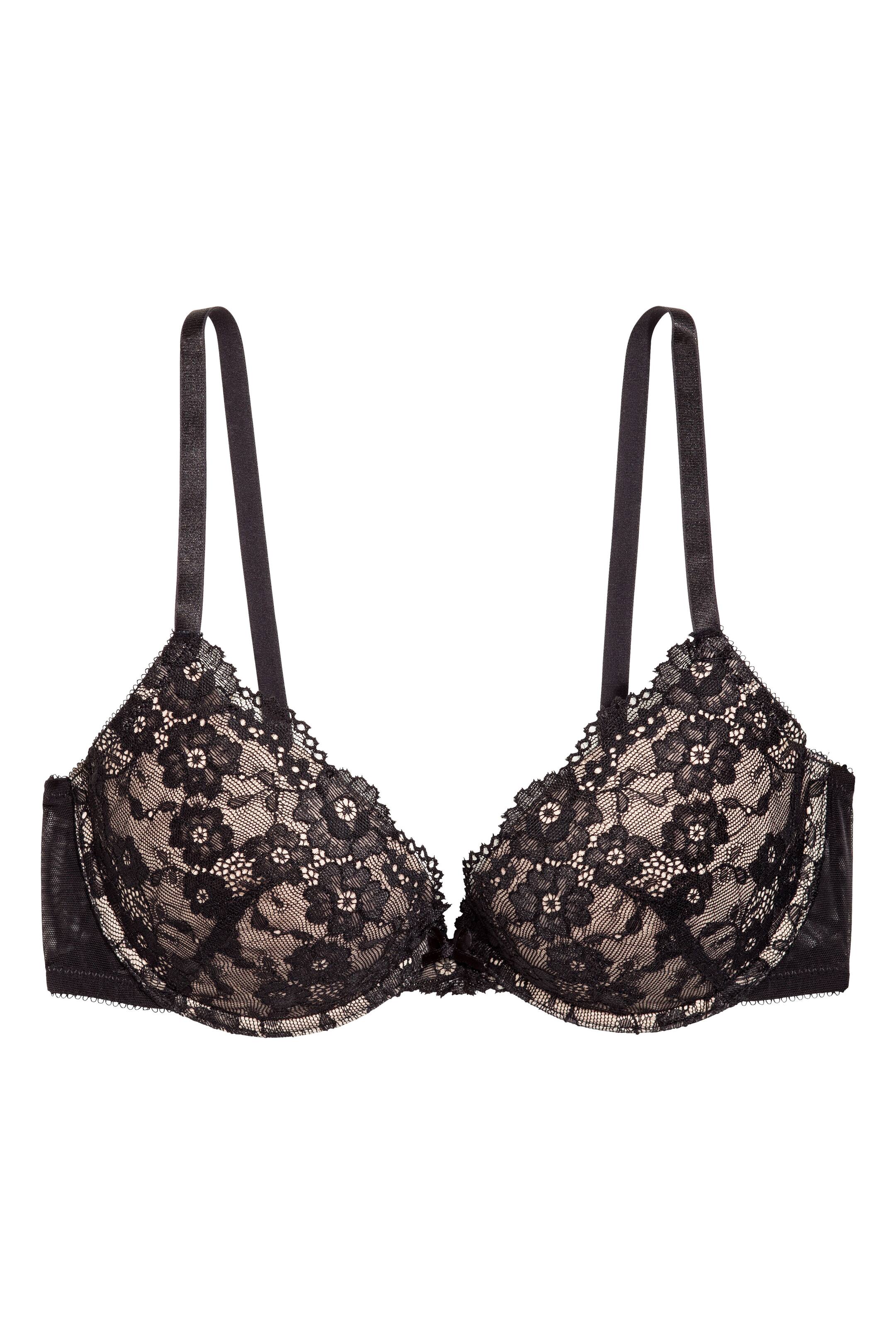 View larger image: Lace push-up bra - Black/Powder - Ladies | H&M GB 1