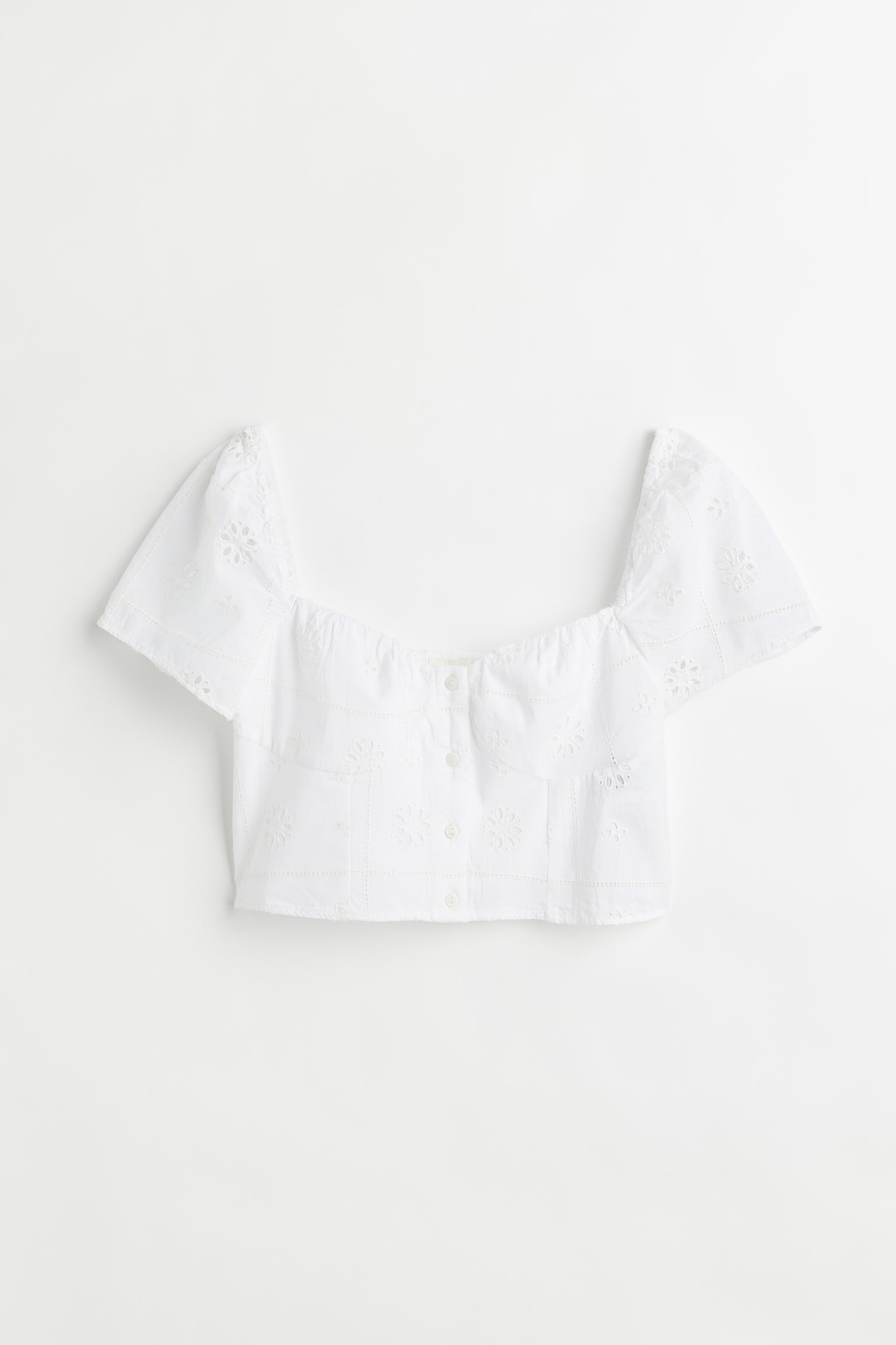 Broderie Anglaise Top - White - 1