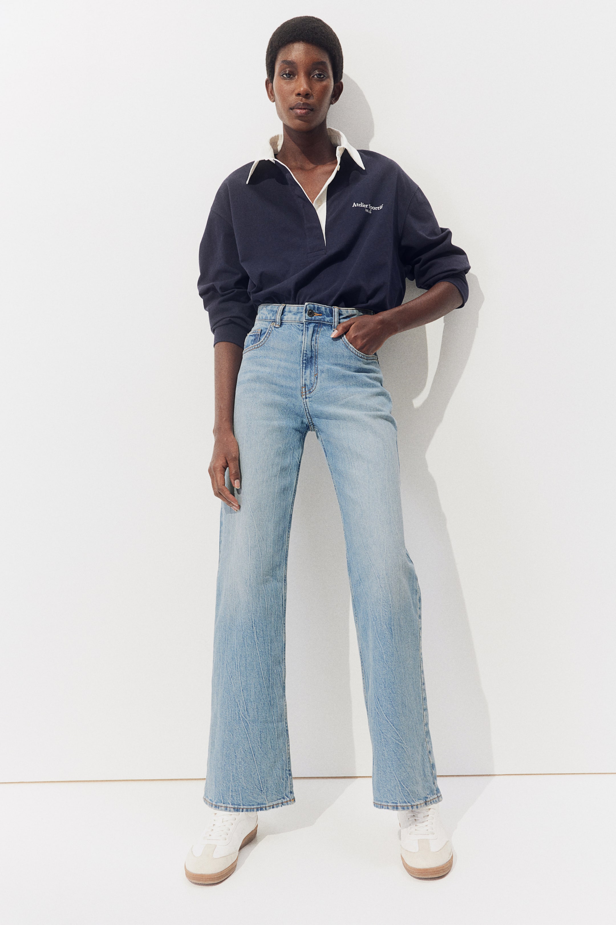 Wide High Jeans - Light denim blue - Ladies | H&M GB 2