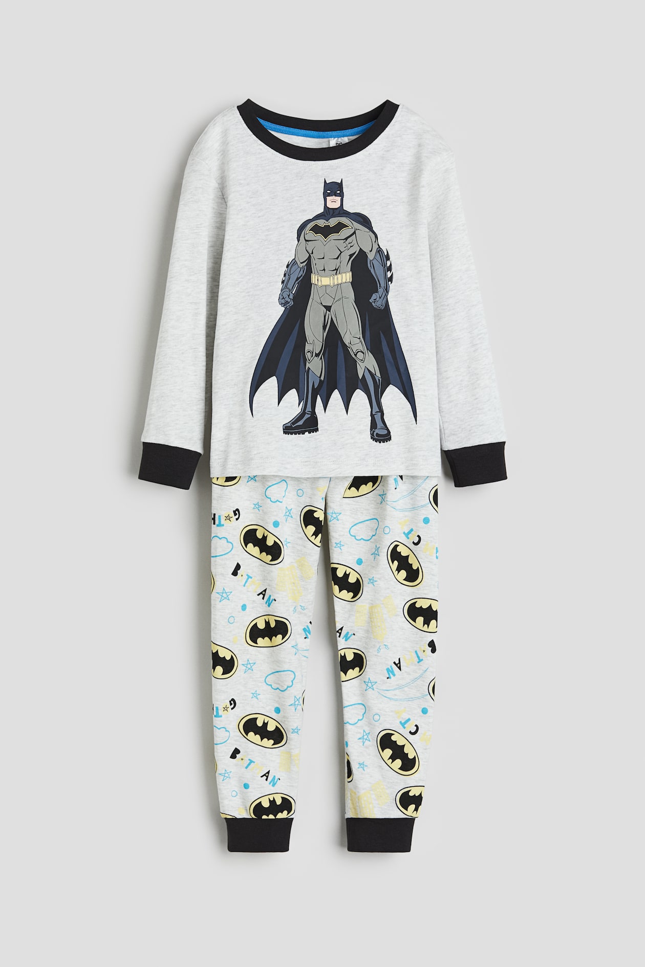 Hm Batman Pyjamas Pyjama imprimé - Gris clair chiné/Batman - ENFANT | H&M FR