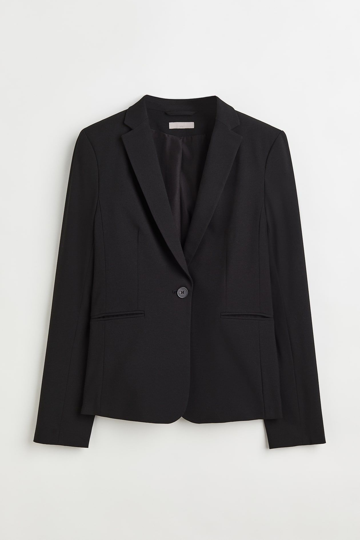 Fitted Blazer - Long sleeve - Regular length - Black - Ladies | H&M CA