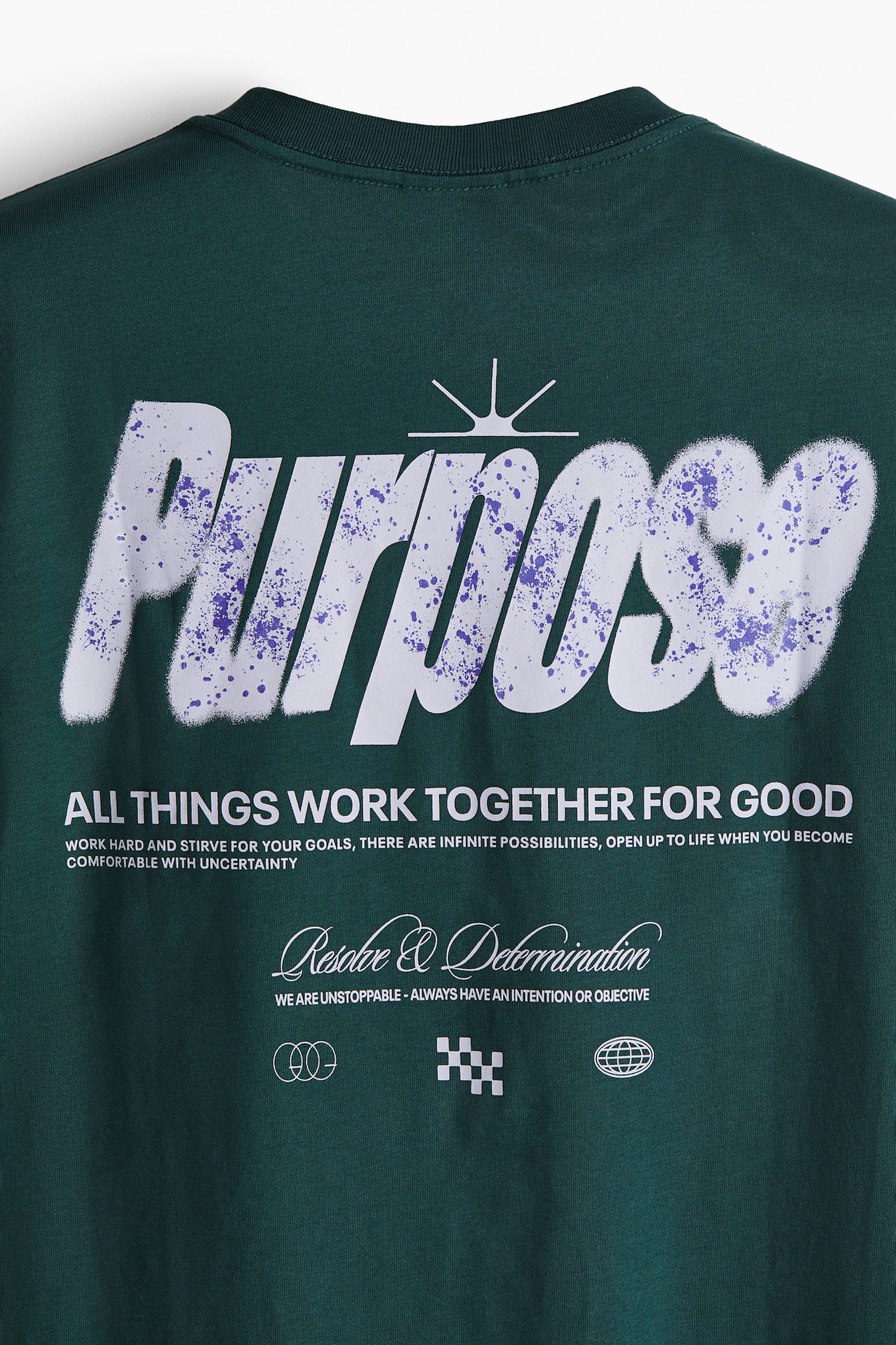 Relaxed Fit Printed T-shirt - Dark green/Purpose/White/Soho Creatives/Grey marl/Balance/White/Umami Foods - 2