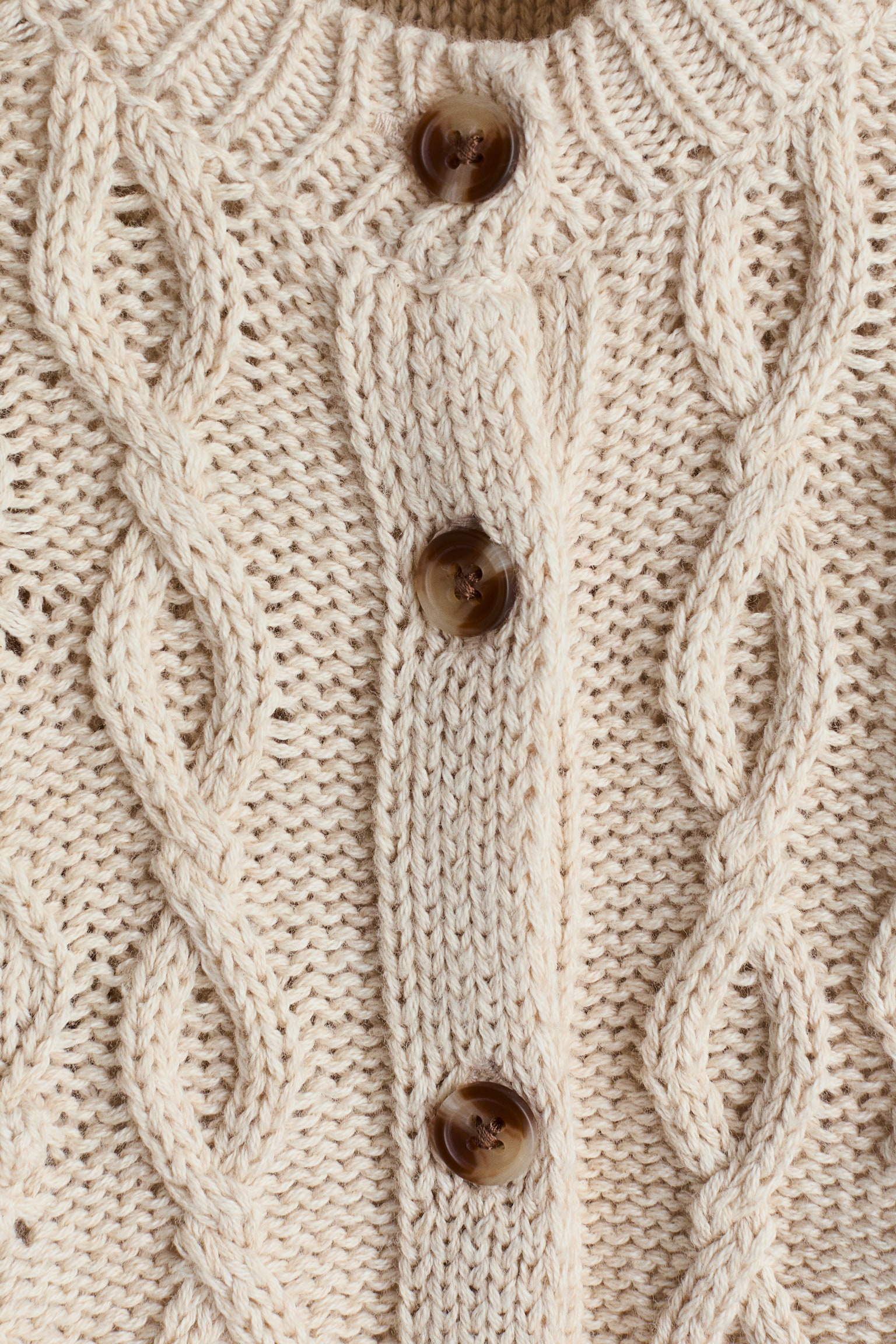 Детский кардиган H&M Cotton, цвет: Светлый бежевый — фото 5