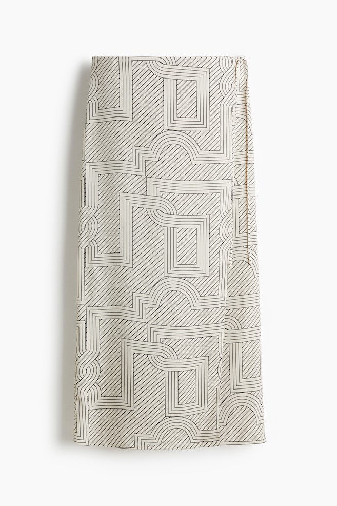 Falda cruzada con diseño estampado - Crema/Estampado - 1