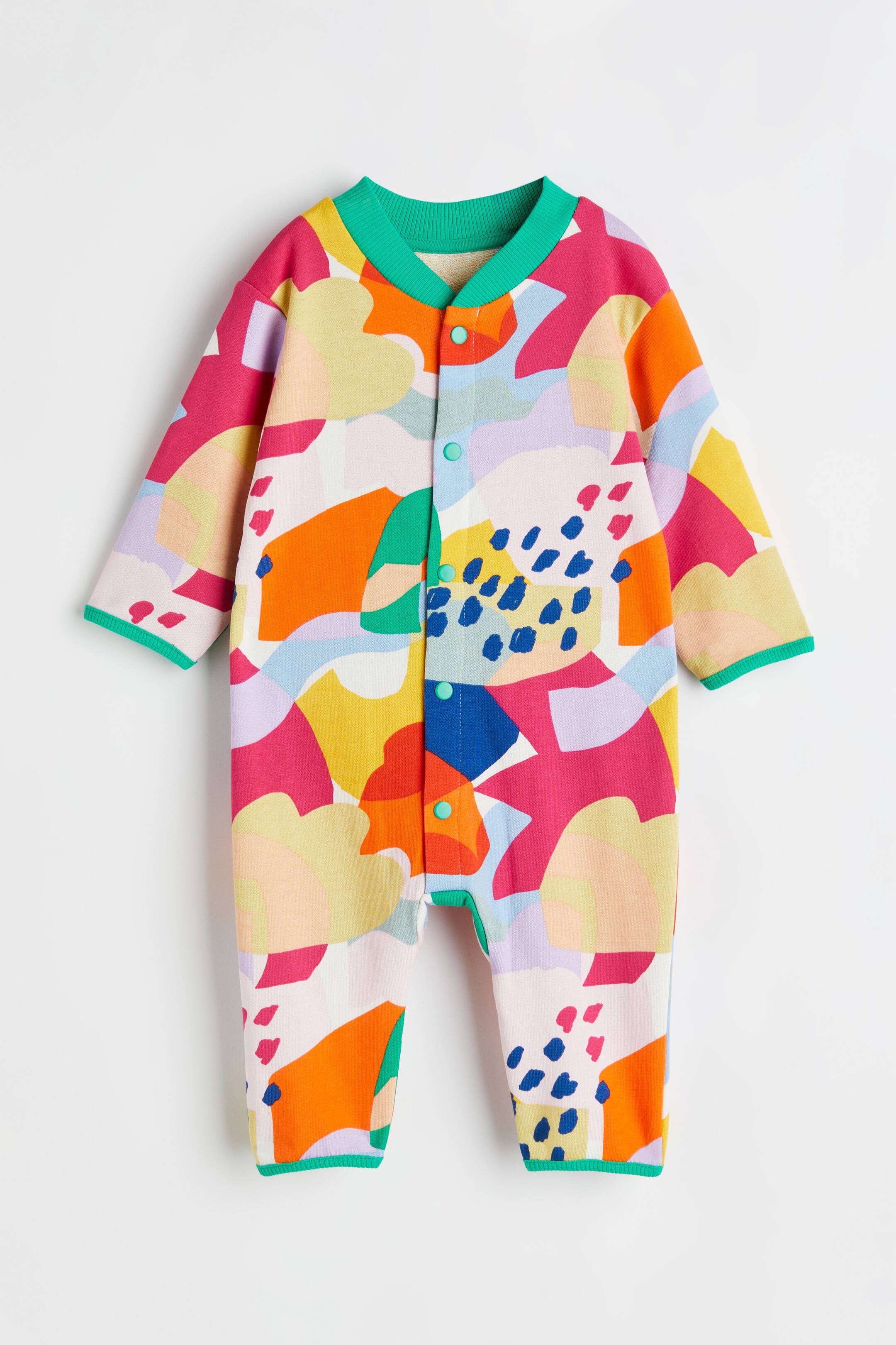 View larger image: Sweatshirt romper suit - White/Patterned - Kids | H&M GB 1
