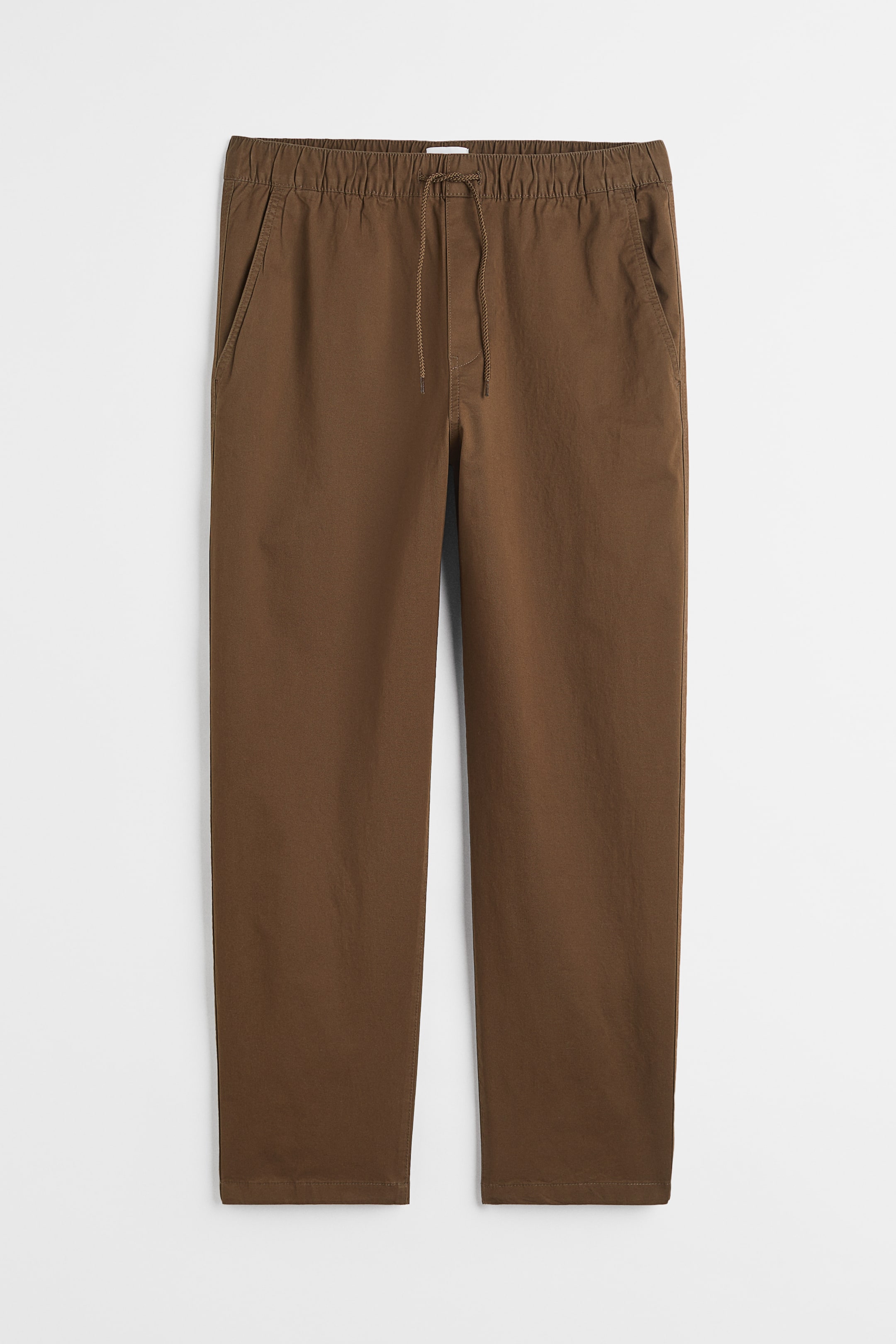 查看大圖: 休閒剪裁斜紋鬆緊式長褲 - 深卡其綠 - Men | H&M 1