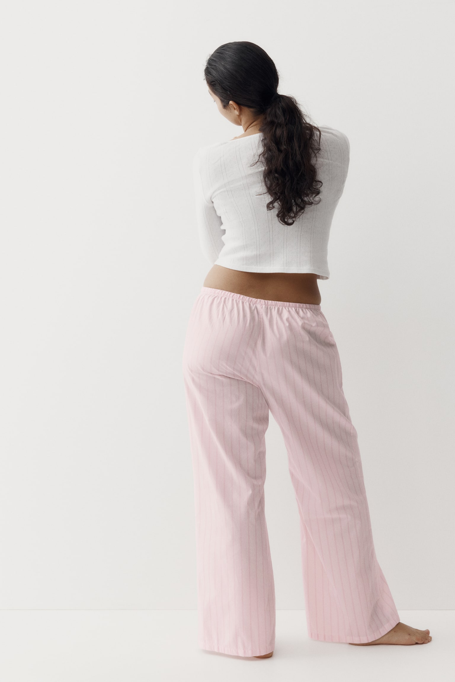 Pamuklu Pijama Altı - Açık pembe/Çizgili/Mavi/Beyaz çizgili - 5