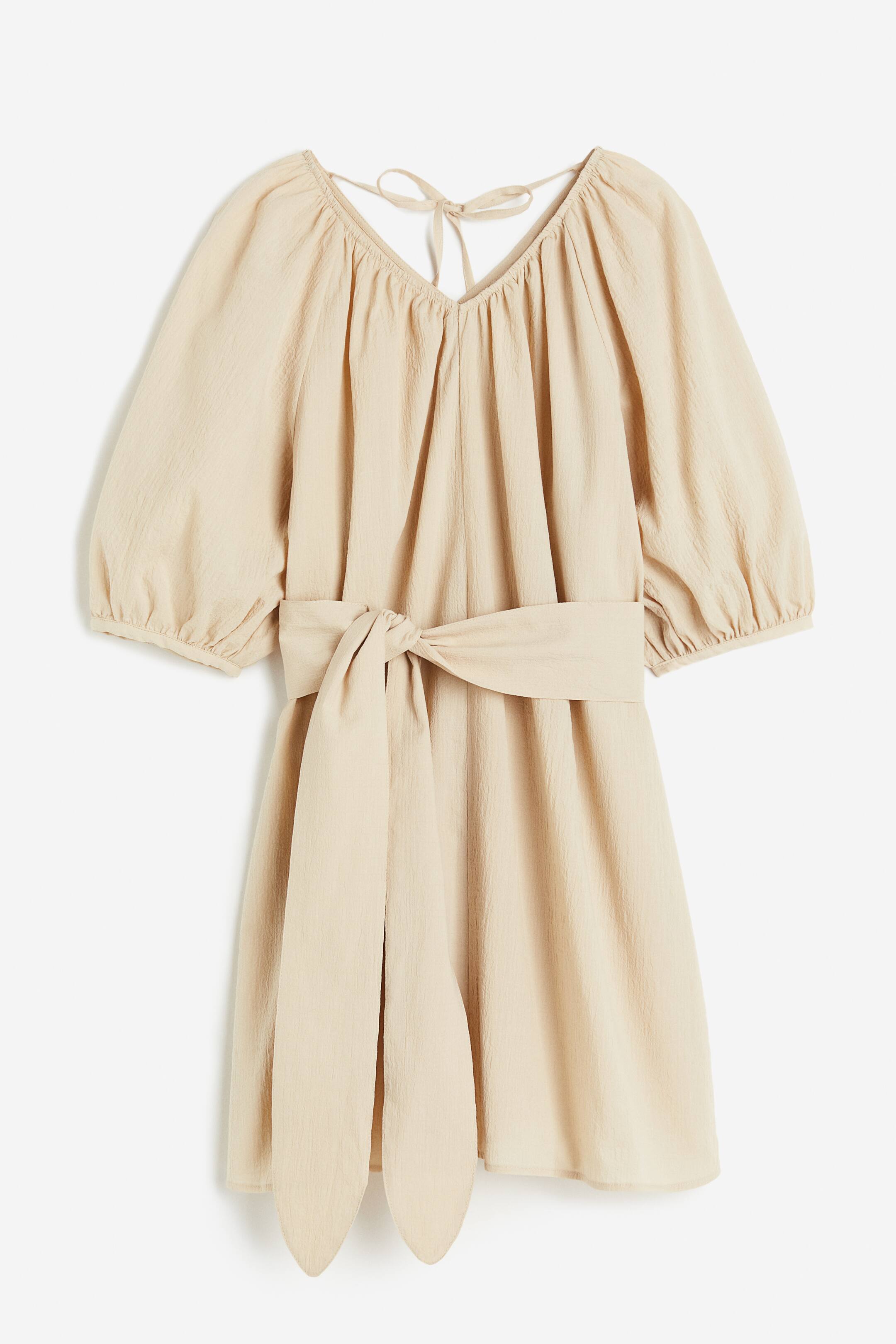 查看大圖: 綁帶洋裝 - 淺米色 - Ladies | H&M HK 1