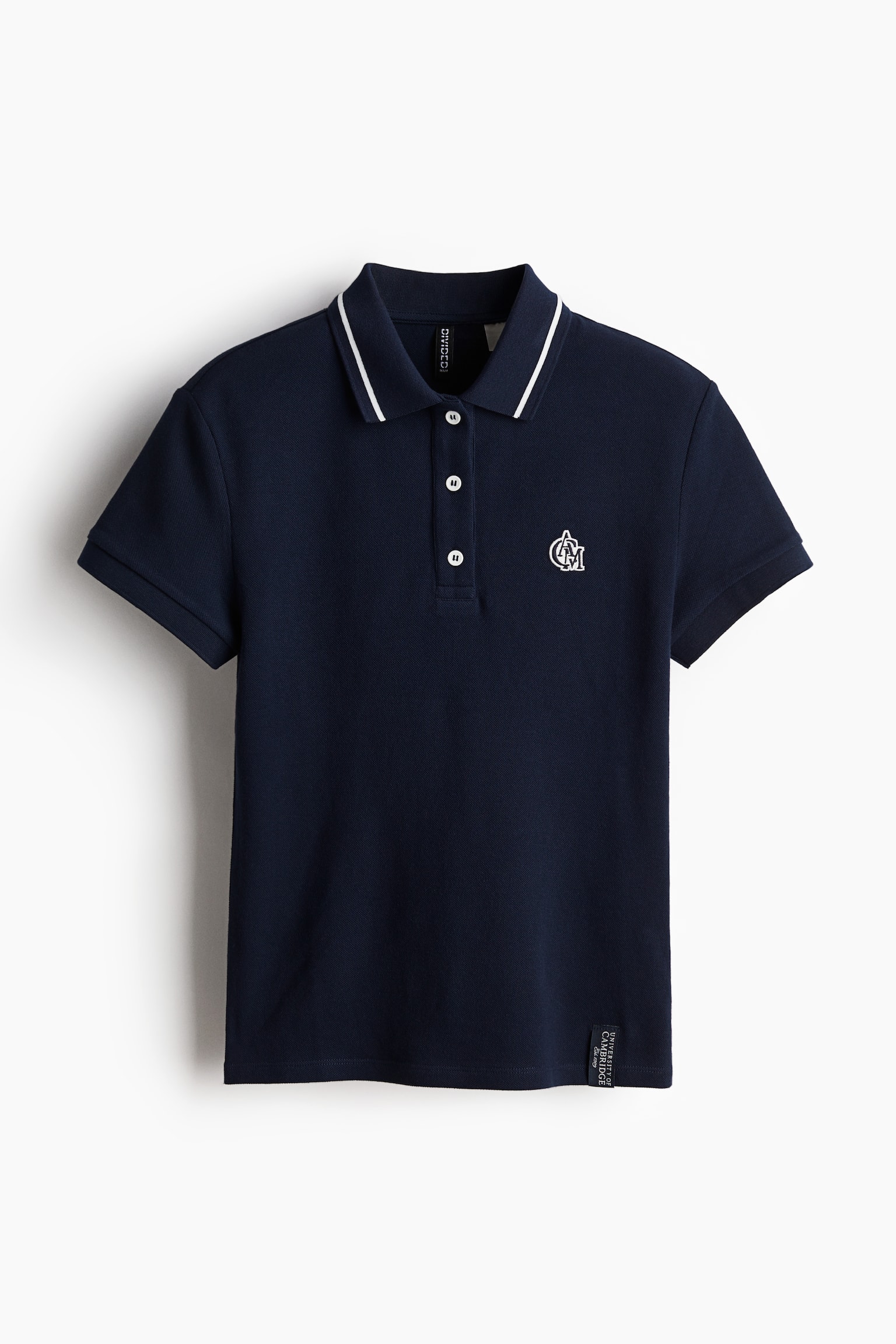 Embroidered-motif piqué polo shirt - Blue/University of Cambridge/Grey/University of Cambridge/White/University of Cambridge - 2