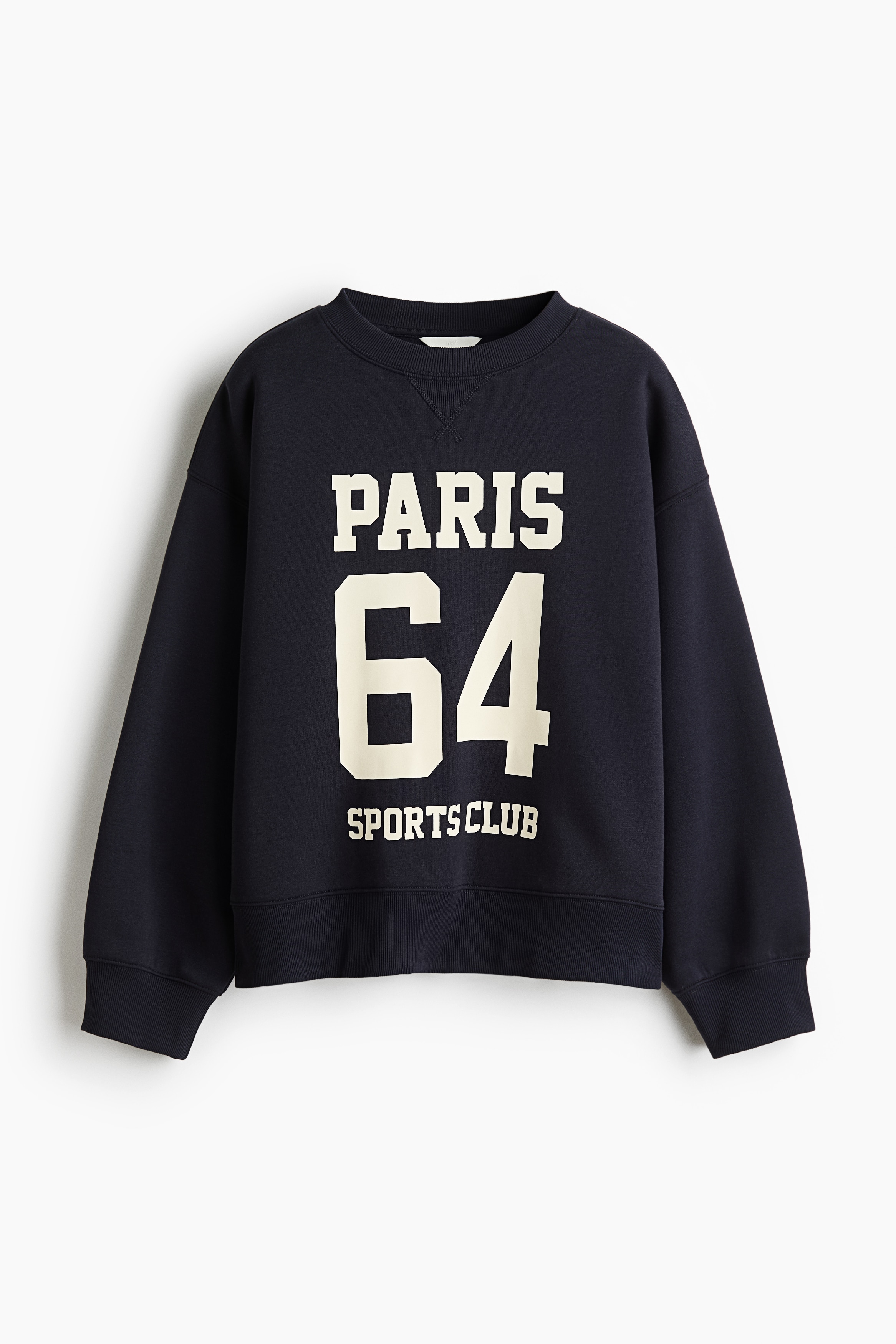 Oversized print-motif sweatshirt - Navy blue/Paris/Green/Athletics