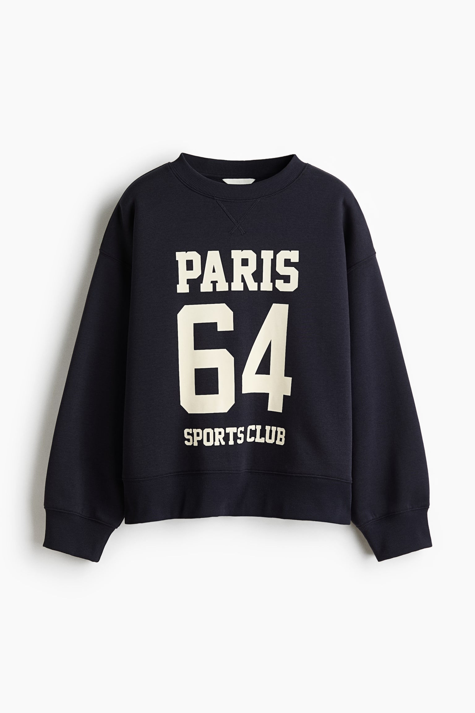 Oversized print-motif sweatshirt - Navy blue/Paris/Green/Athletics
