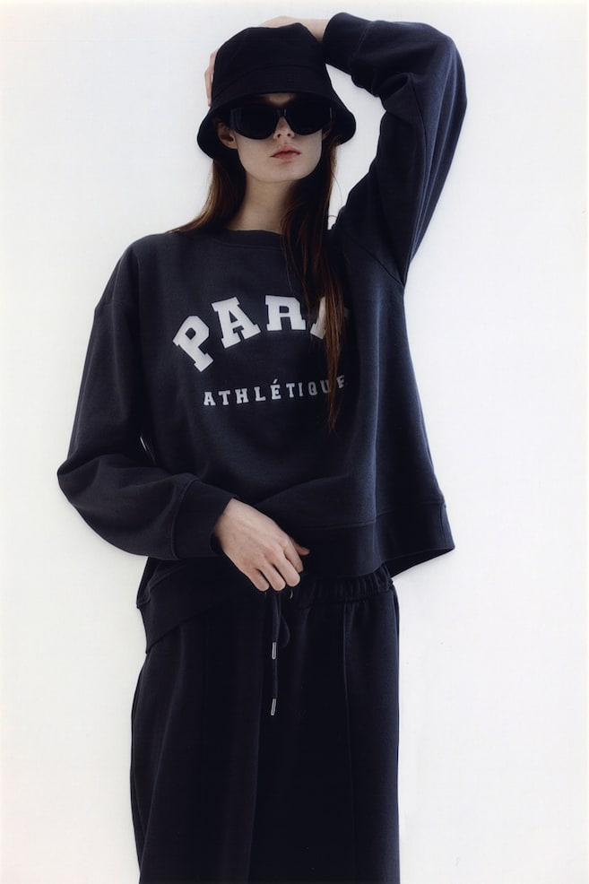 Sweatshirt med tryk - Mørkegrå/Paris/Lysegråmeleret/Los Angeles/Lysegråmeleret/Milano/Mørkegrå/New York City - 1