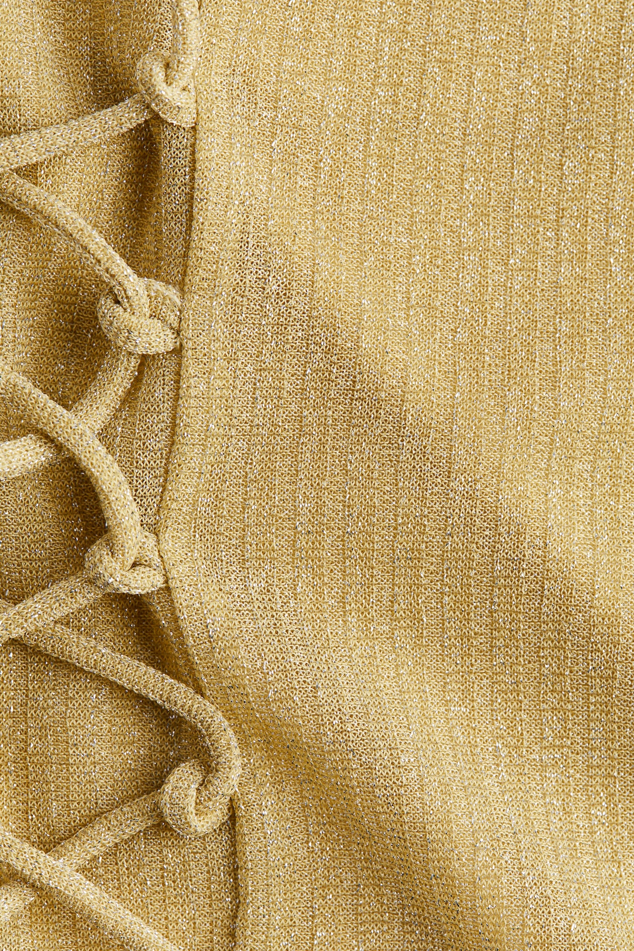 Glittery Lacing-Detail Halterneck Top - image 2