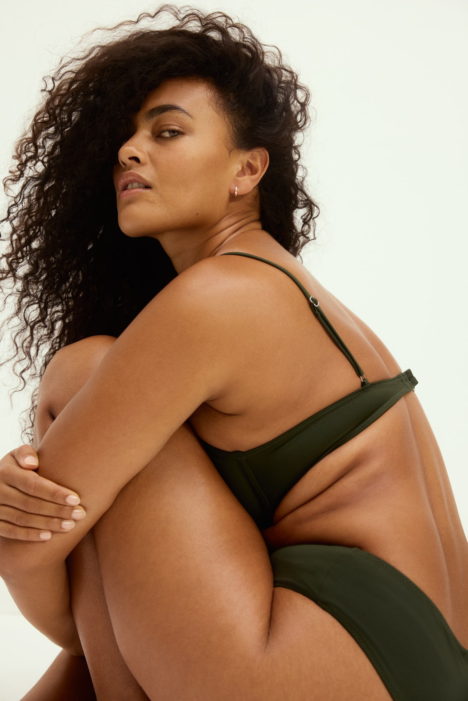 Áo bikini nâng ngực - Màu xanh lá đậm - 4